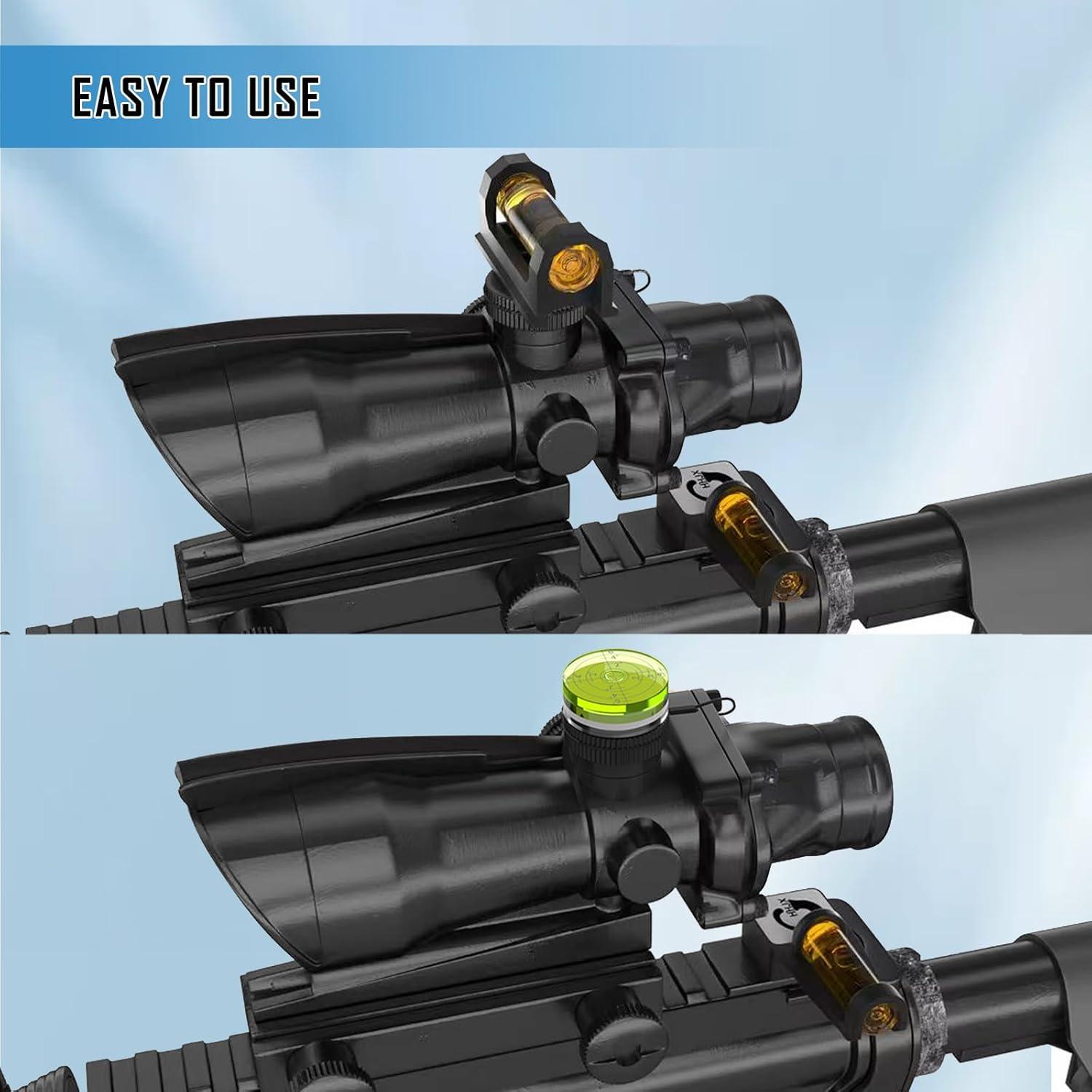 Professional Magnetic Scope Leveling Kit Scope Bubble Level Tool Scope Mounting Kit, 3 Pieces (Brown)