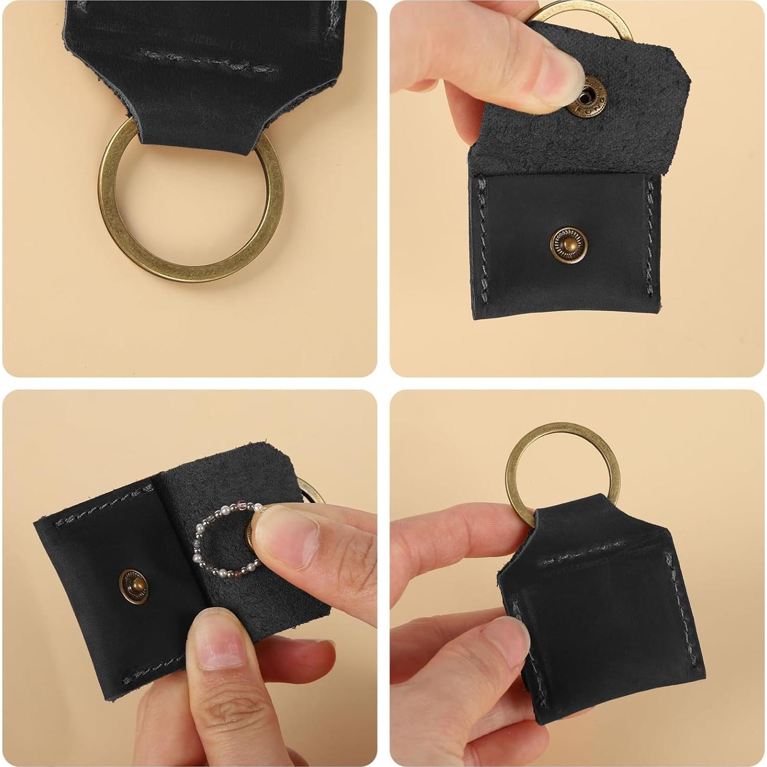 Funda de Cuero Genuino Jack&Chris para Tarjetas SD - 2 Paquetes