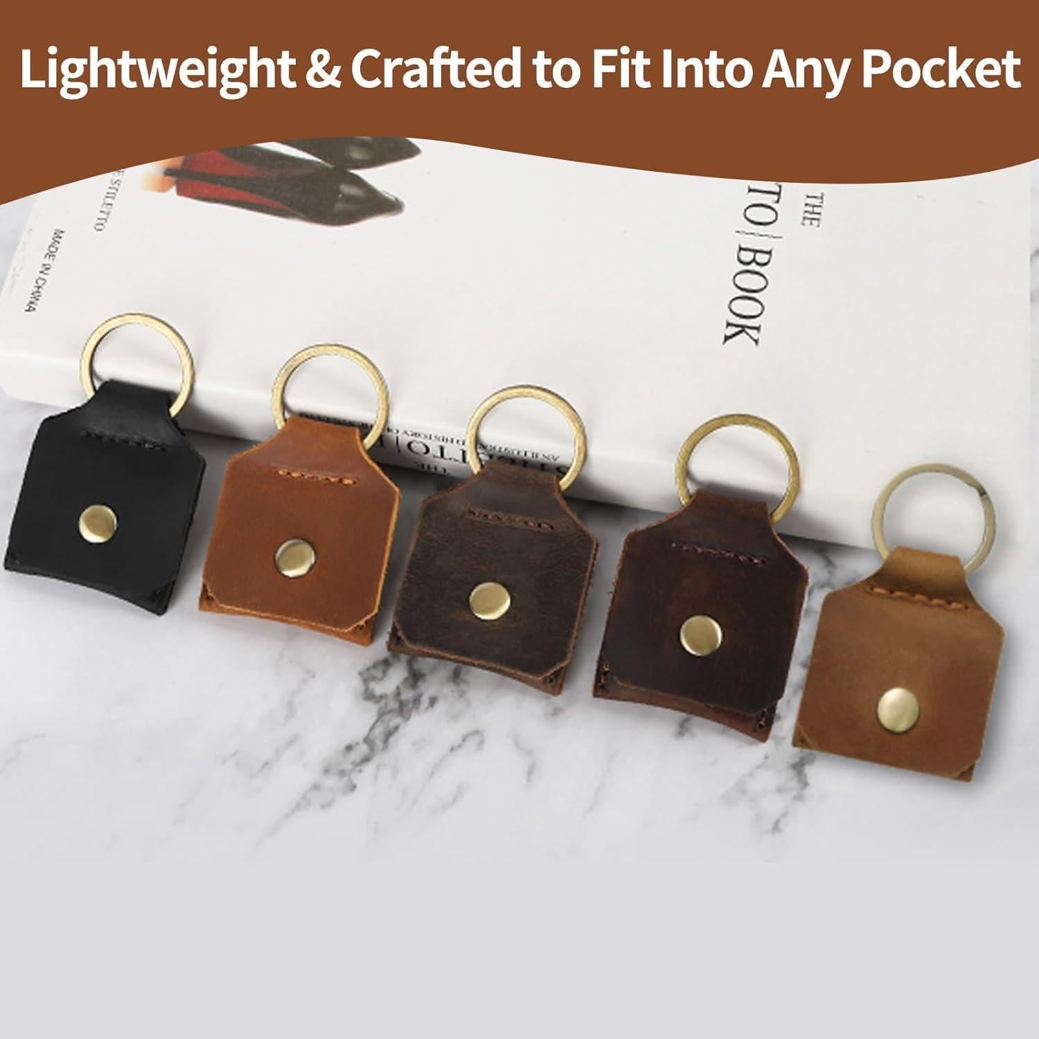 Funda de Cuero Genuino Jack&Chris para Tarjetas SD - 2 Paquetes