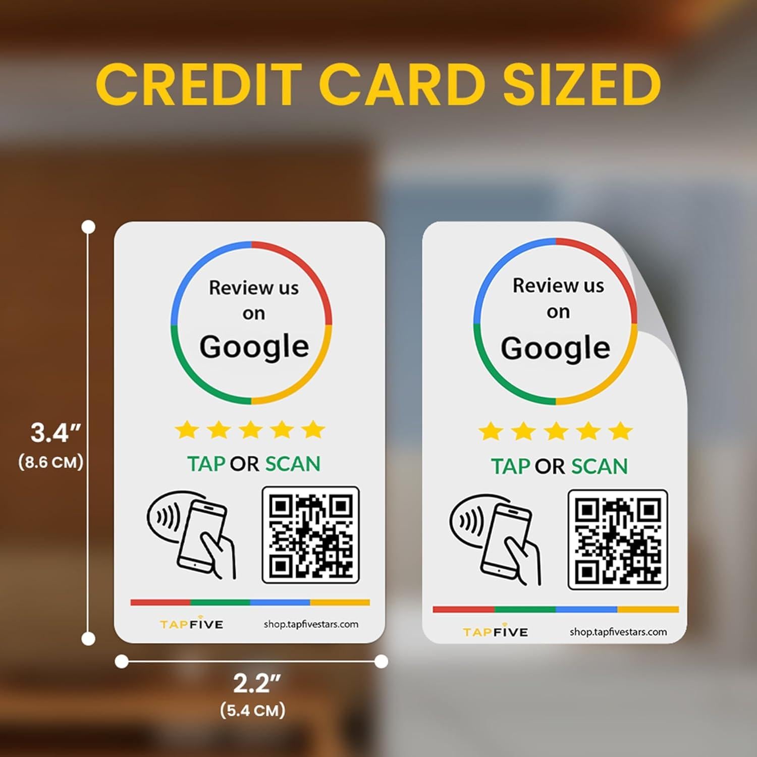 Pegatina de Reseña NFC TapFive - 1 Pack - Gris - Mate