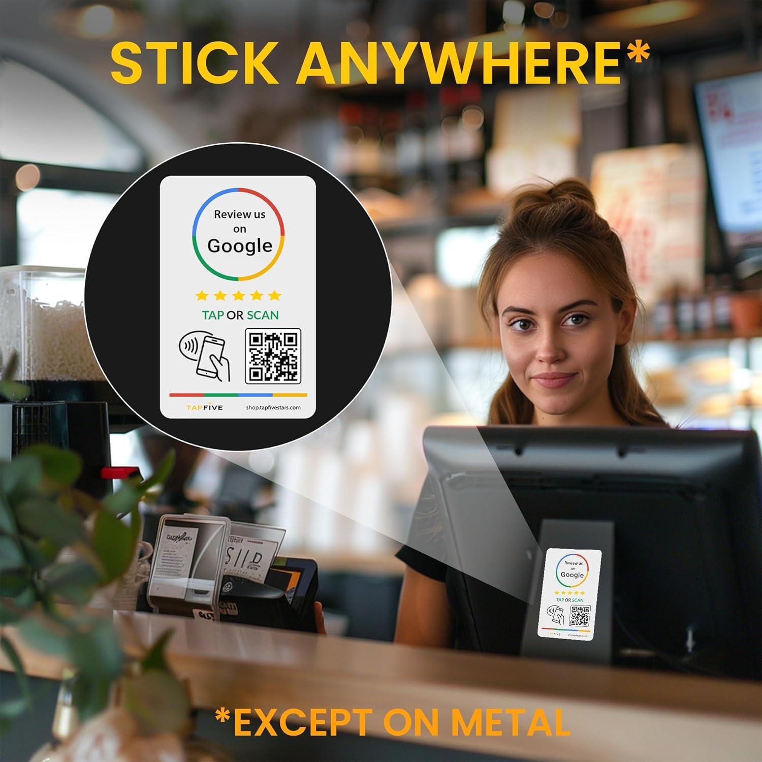 Pegatina de Reseña NFC TapFive - 1 Pack - Gris - Mate