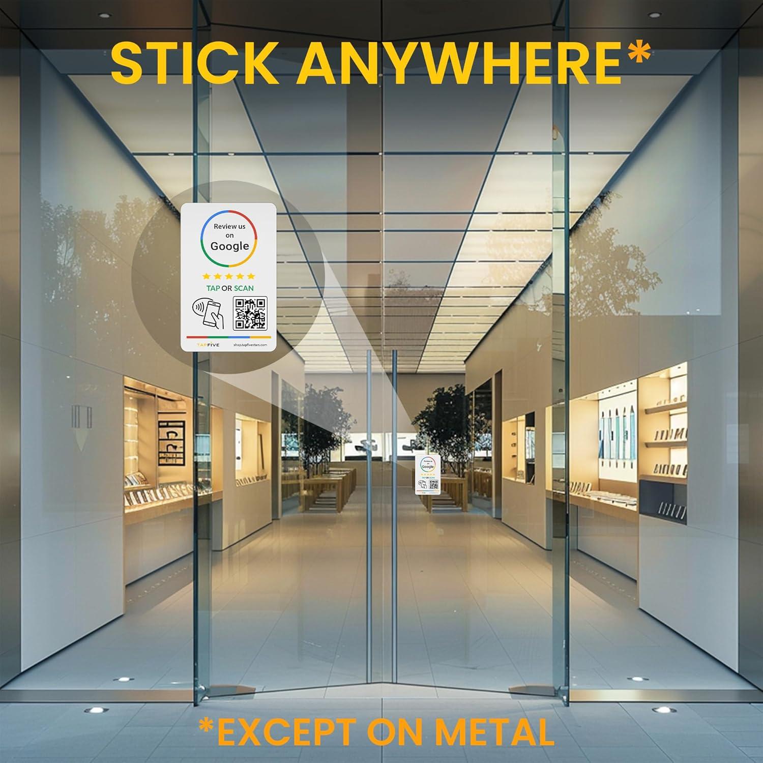 Pegatina de Reseña NFC TapFive - 1 Pack - Gris - Mate