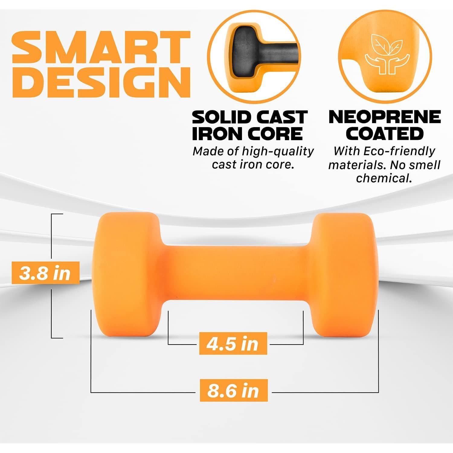 Pesas de Mano Neopreno Yes4All 6.8 kg Antideslizantes Hexagonales