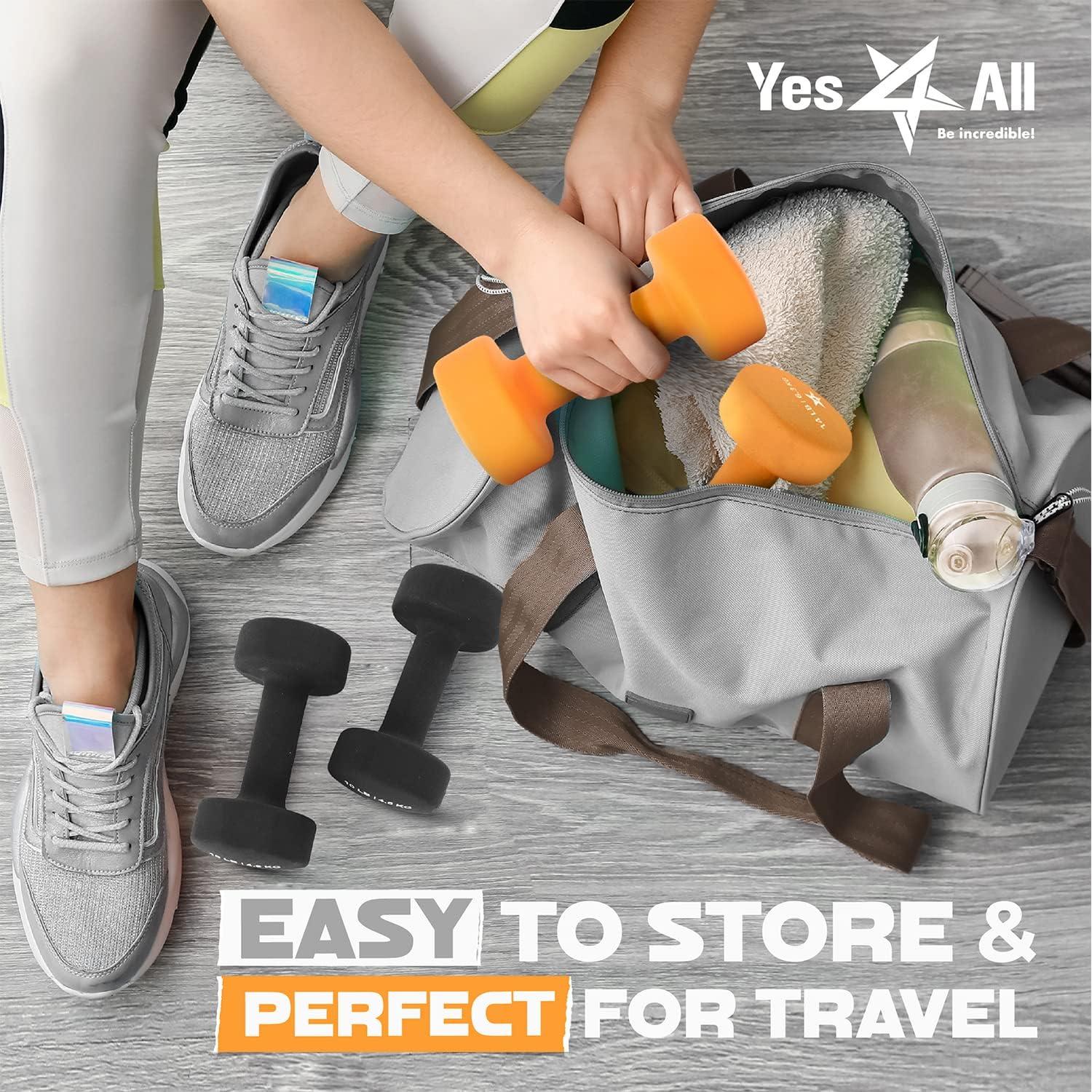 Pesas de Mano Neopreno Yes4All 6.8 kg Antideslizantes Hexagonales