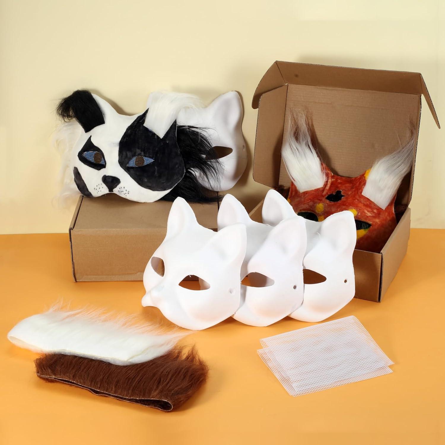 Kit de Máscara de Gato BBPM - 4 Piezas para Halloween y Cosplay