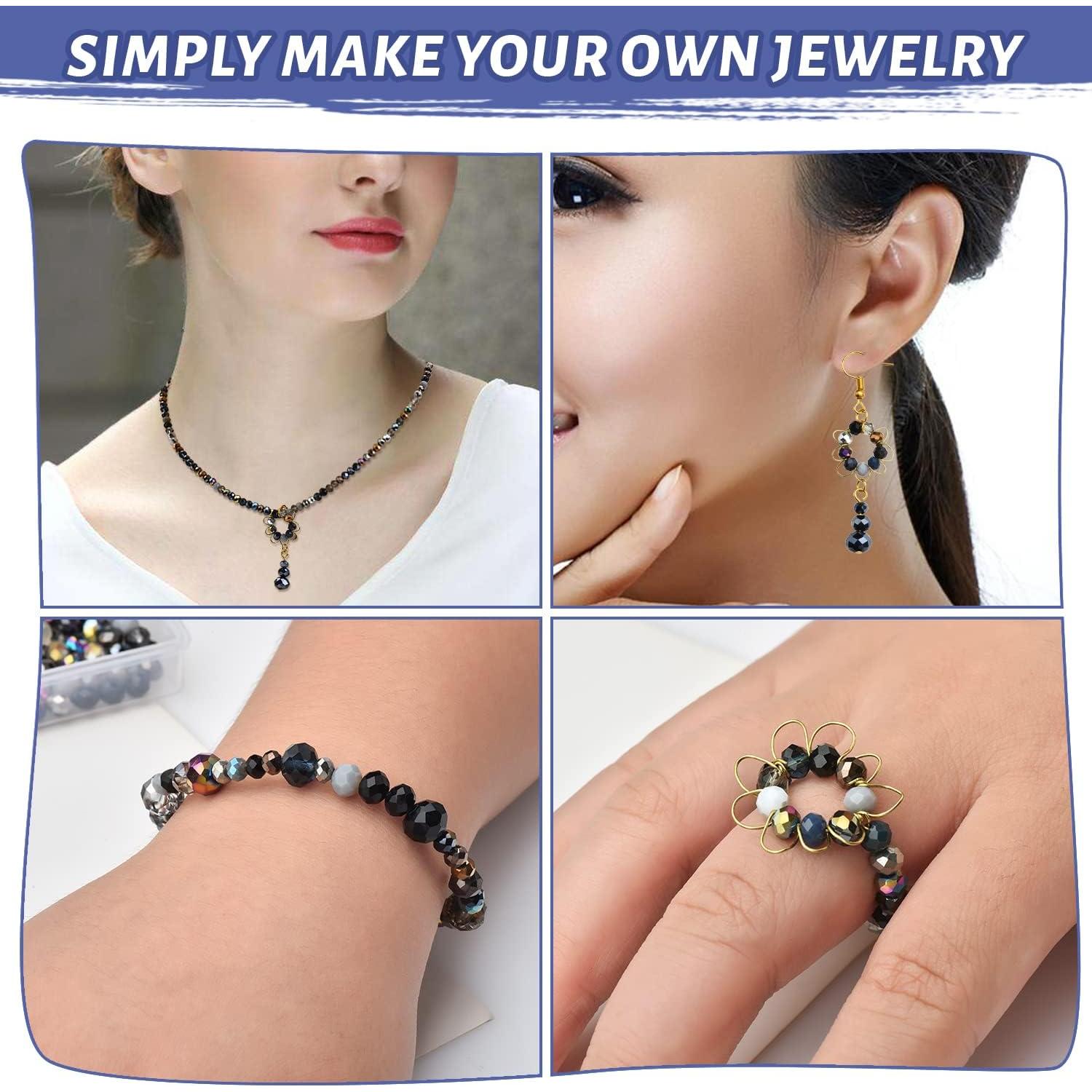 1000 Perlas de Cristal Vidrio KINGSHINE 4/6/8mm Negro