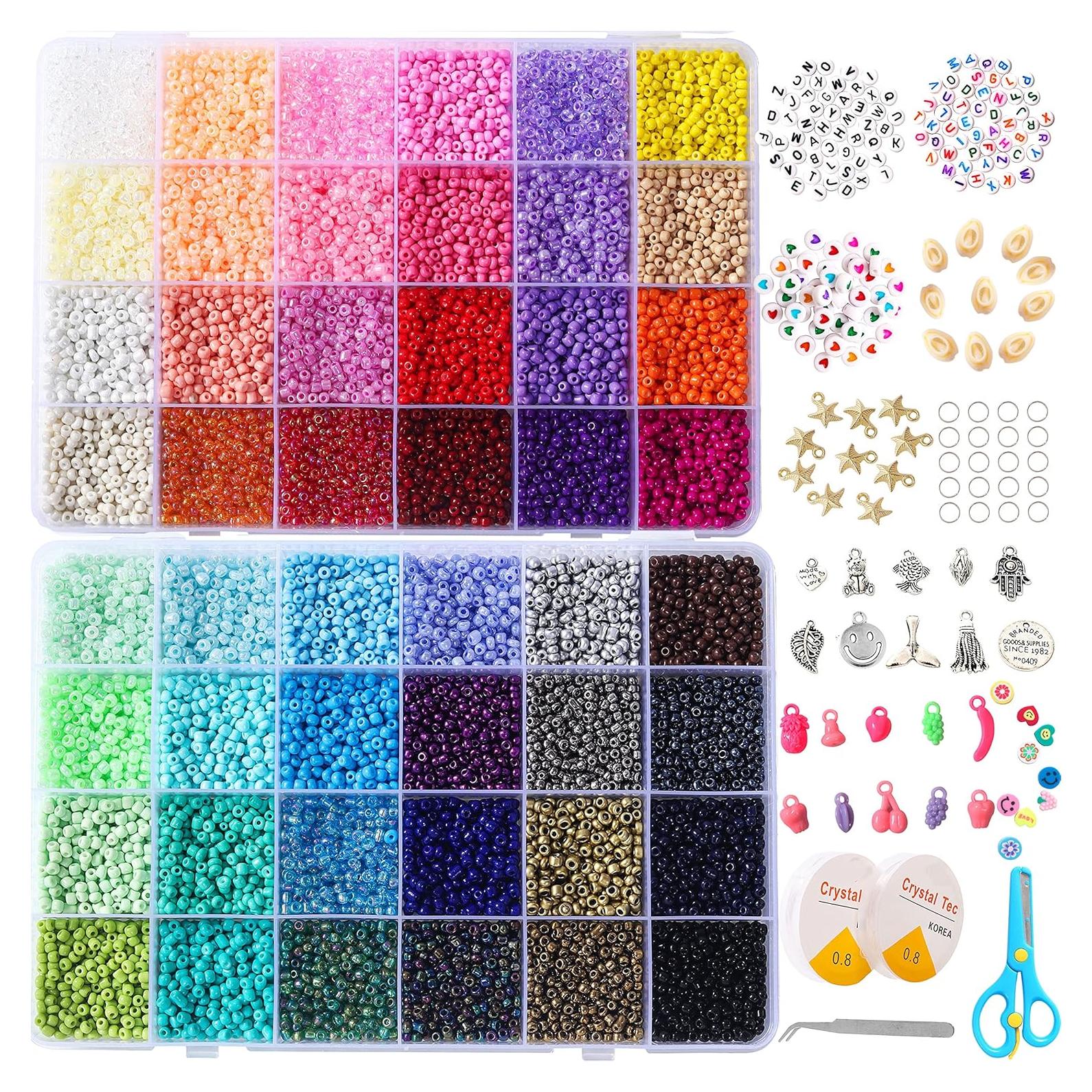 Kit de Perlas de Vidrio YITOHOP 18800 Piezas 3mm DIY Joyería