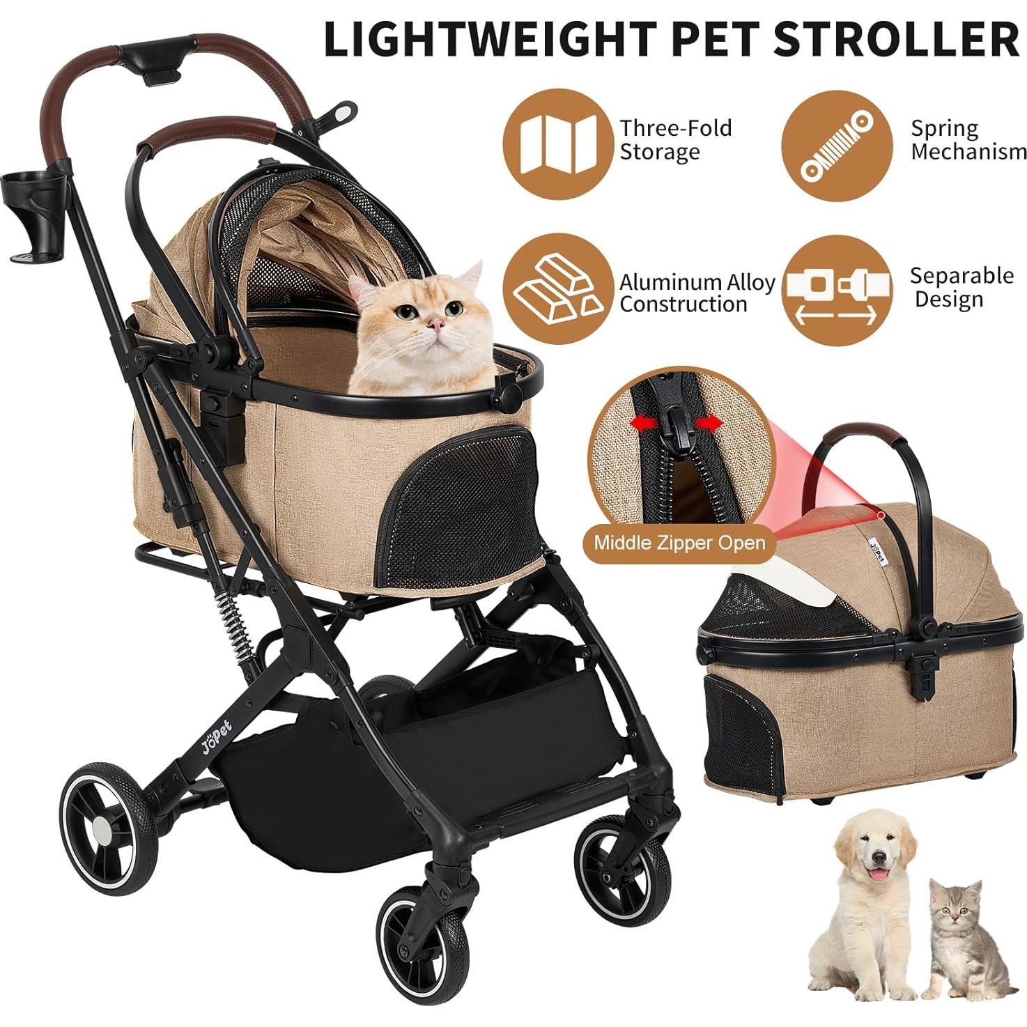 Carrito para Mascotas JoPet PS-BF01-B Plegable Aluminio 20kg