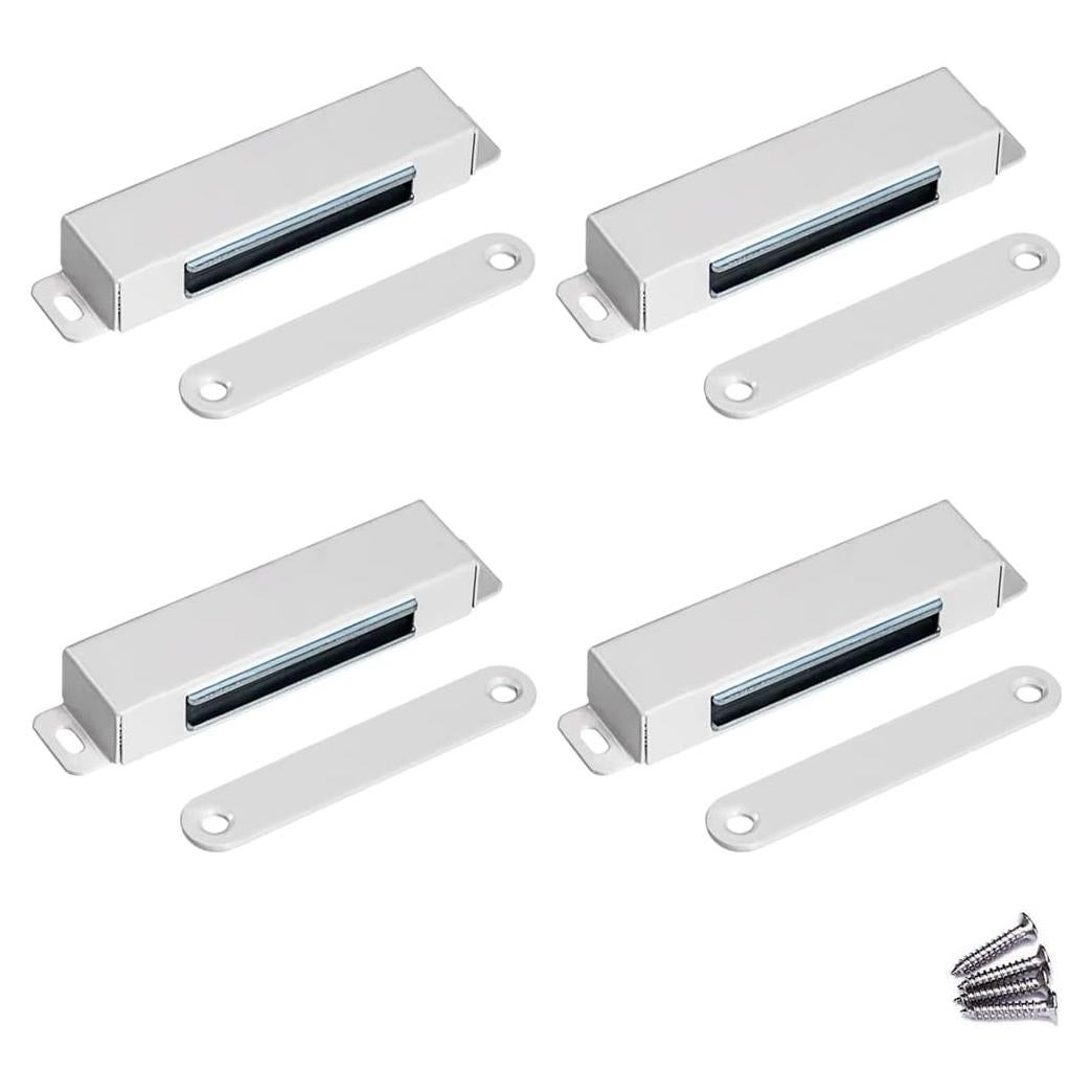 Cierre Magnético WOOCH 90lb Acero Inoxidable Blanco 4 Paquete