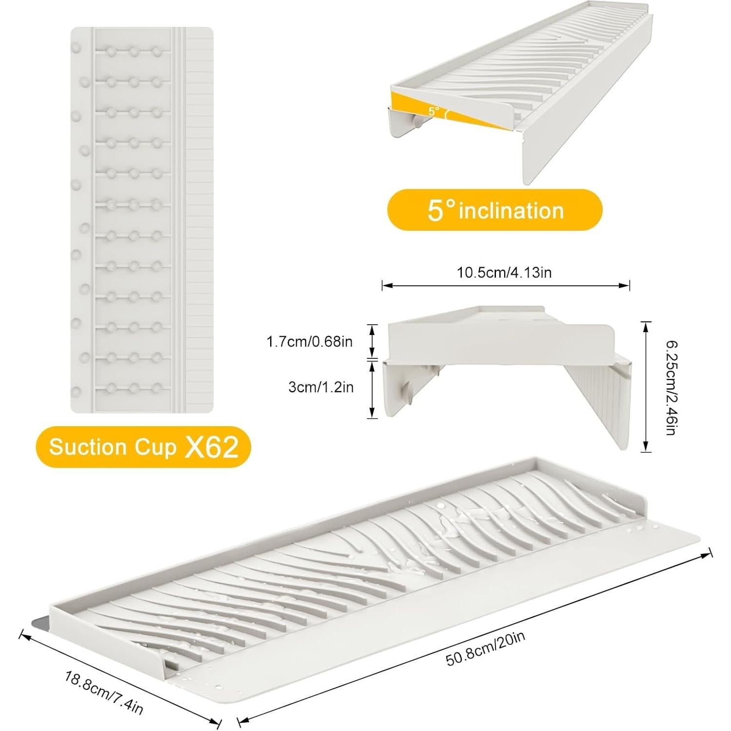Protector de Borde de Silicona TIKNIK 50.8x10.16cm Beige