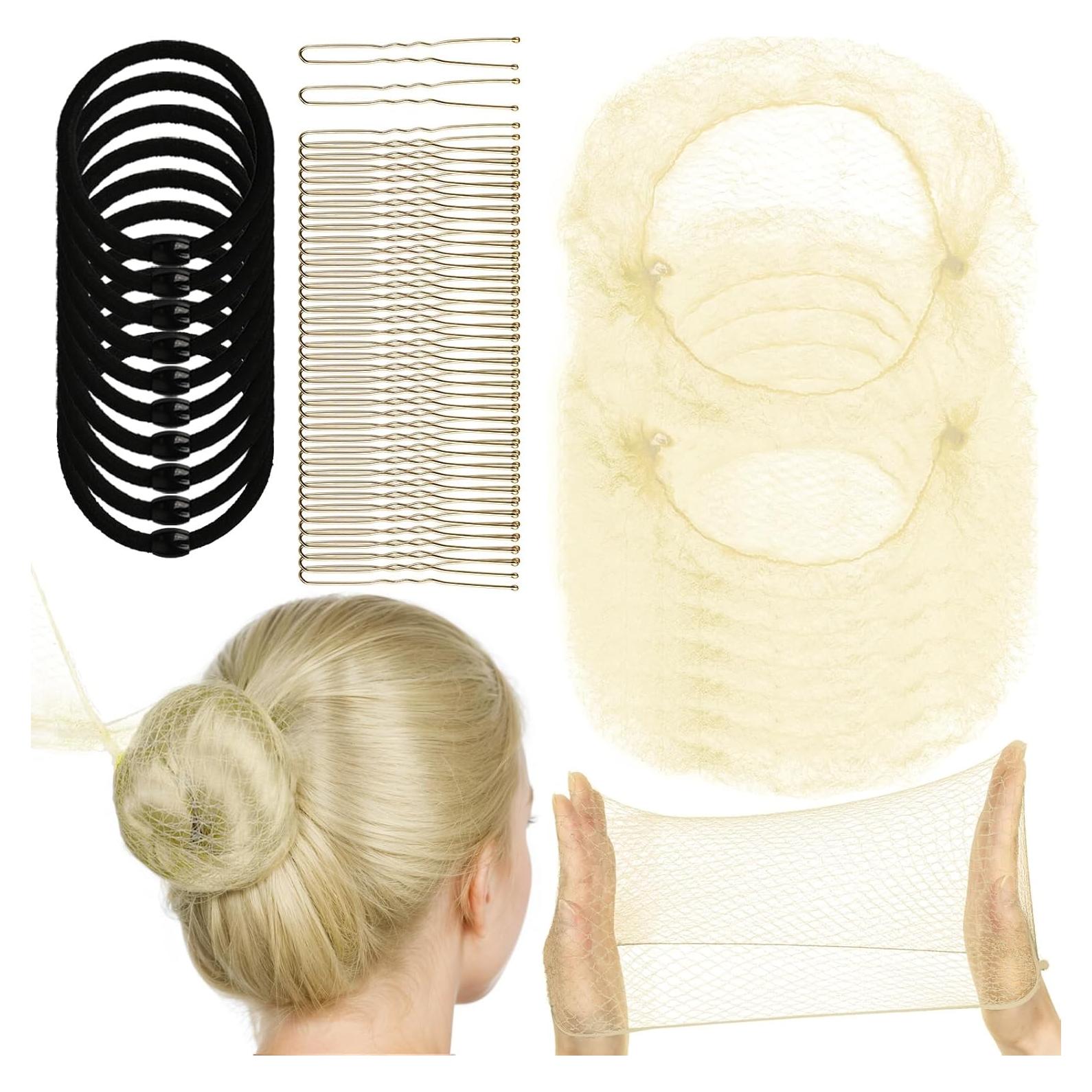 Redes para Cabello Invisibles YGDZ 40 Piezas 50cm Beige