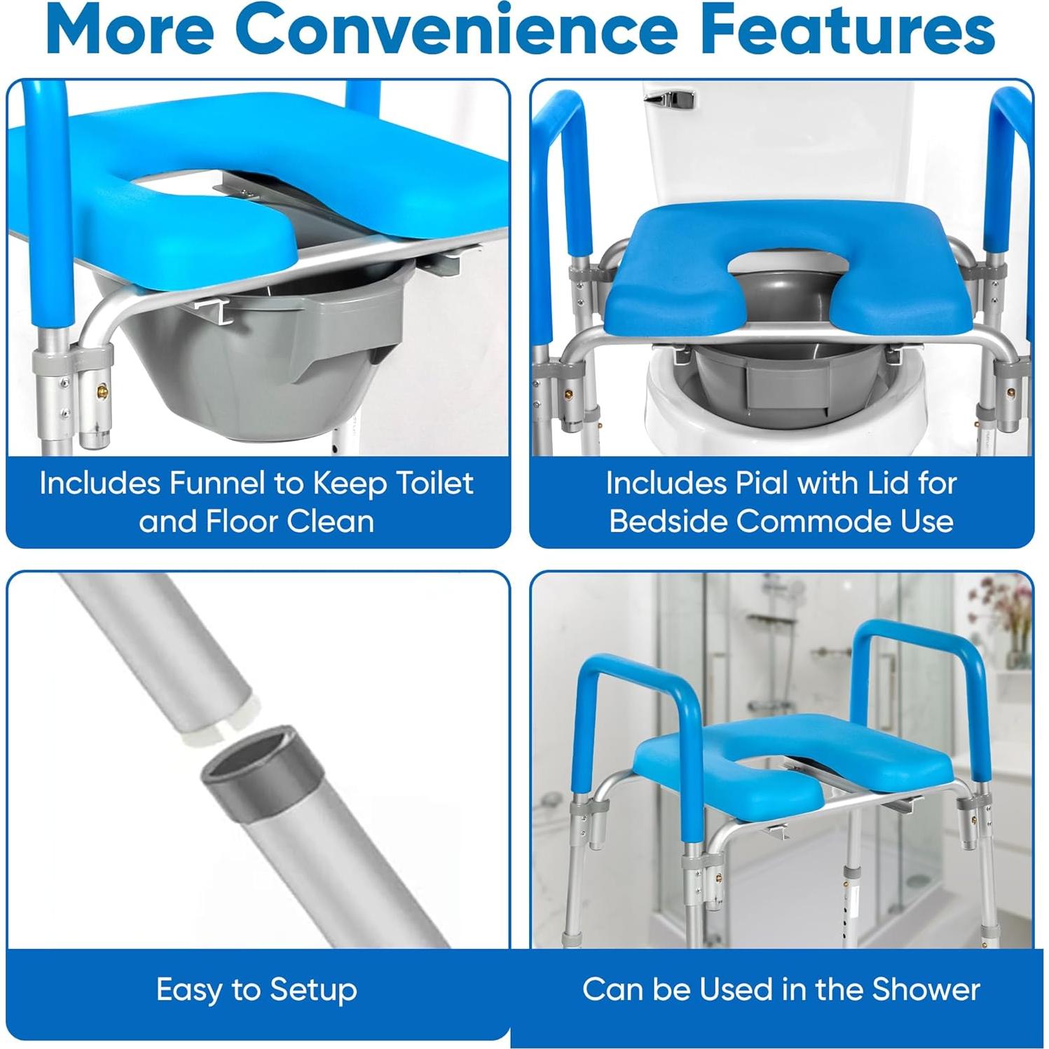 Asiento Elevado con Almohadilla Platinum Health Azul 150 kg