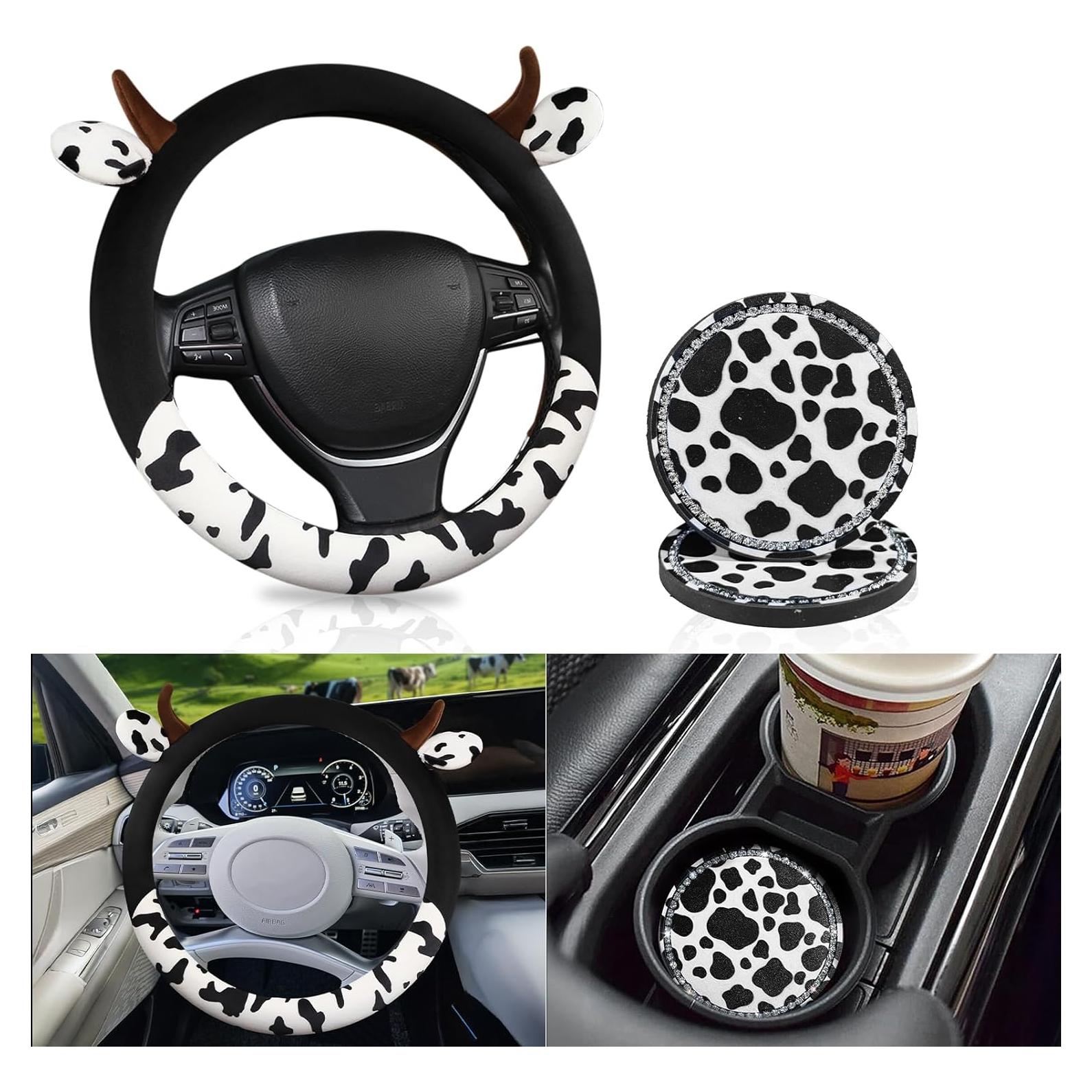 Funda de Volante de Piel de Vaca SuperKaKa + 2 Posavasos