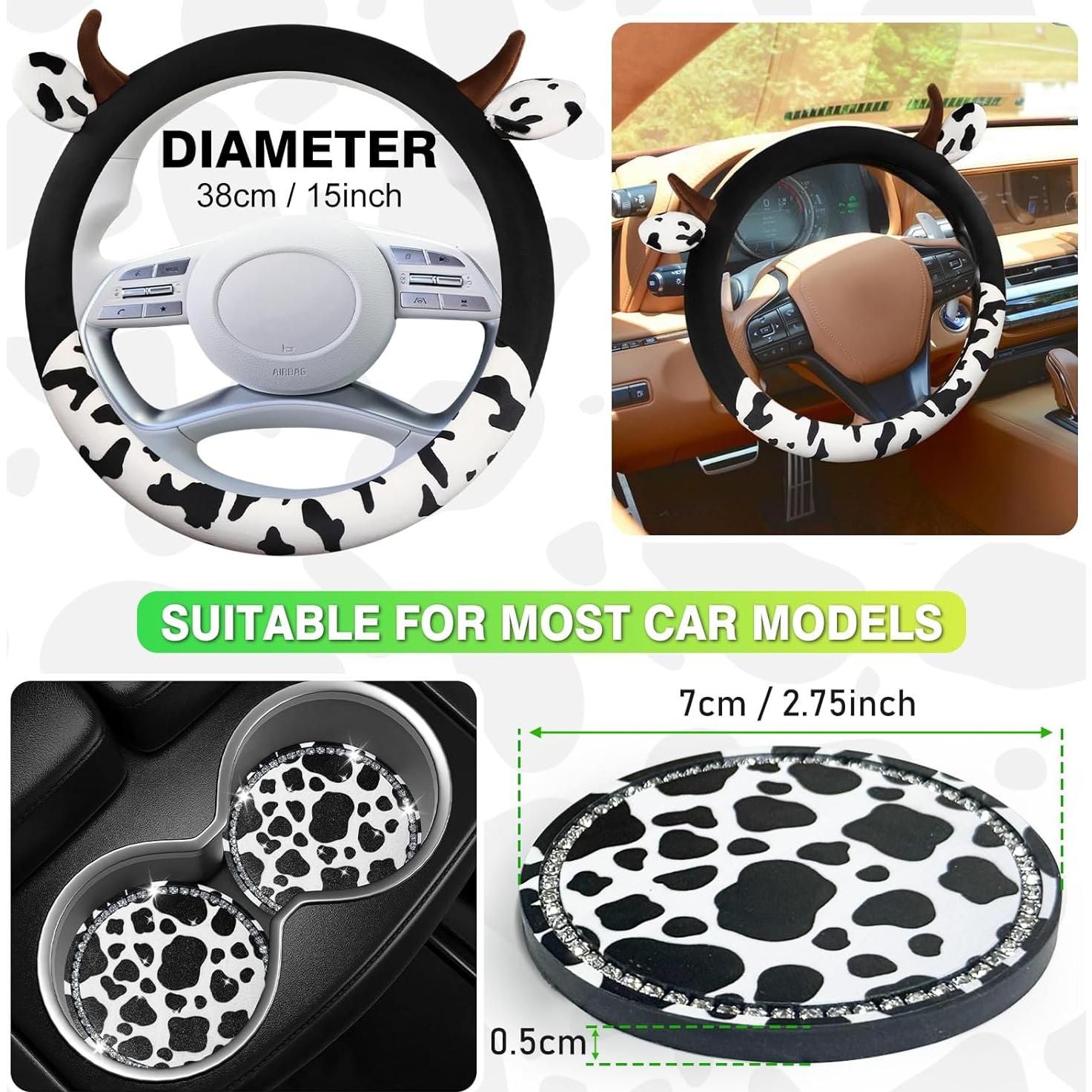 Funda de Volante de Piel de Vaca SuperKaKa + 2 Posavasos