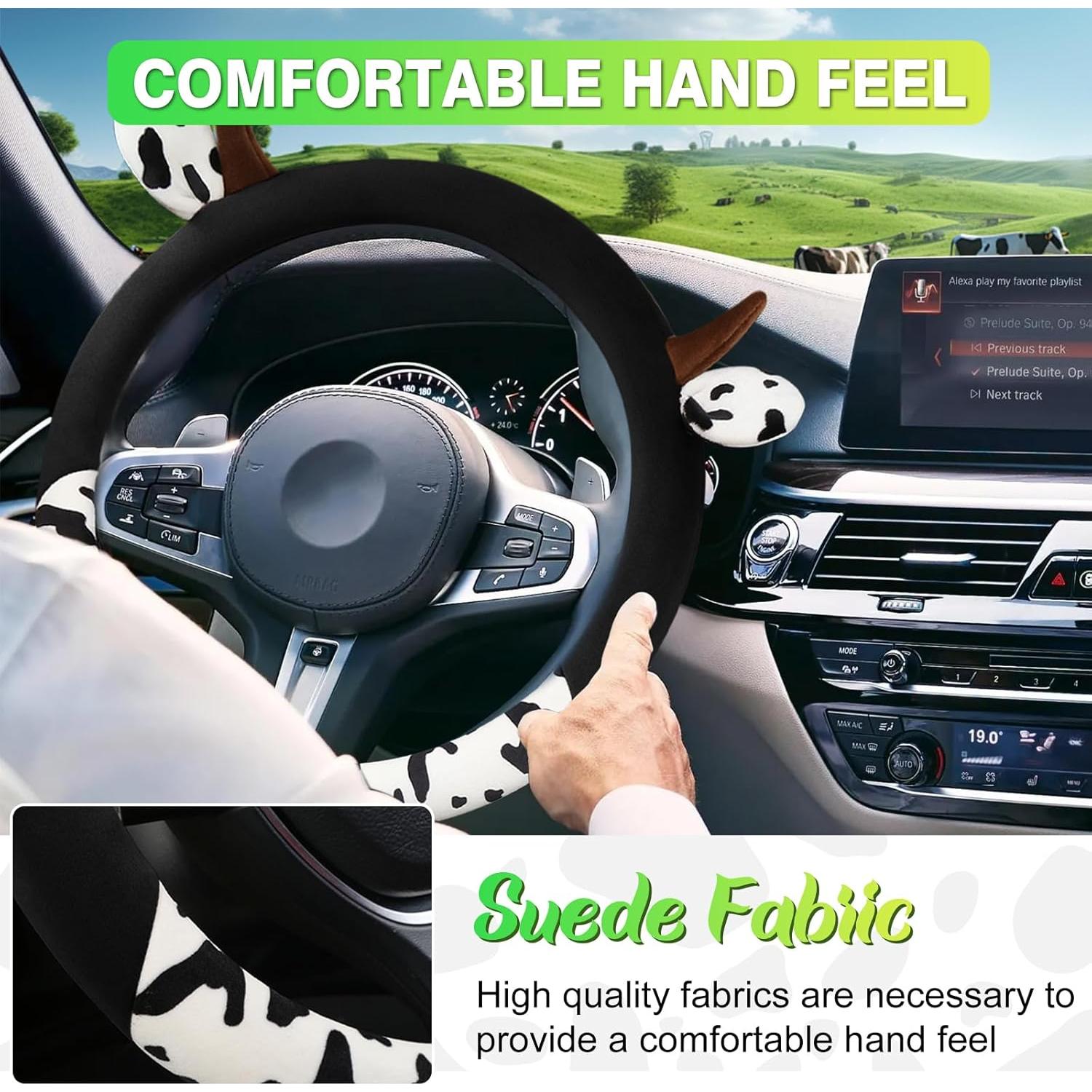 Funda de Volante de Piel de Vaca SuperKaKa + 2 Posavasos