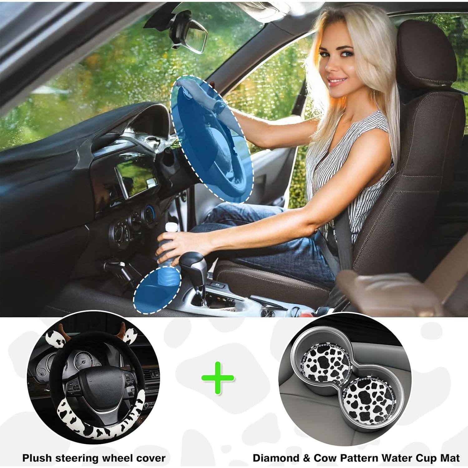 Funda de Volante de Piel de Vaca SuperKaKa + 2 Posavasos