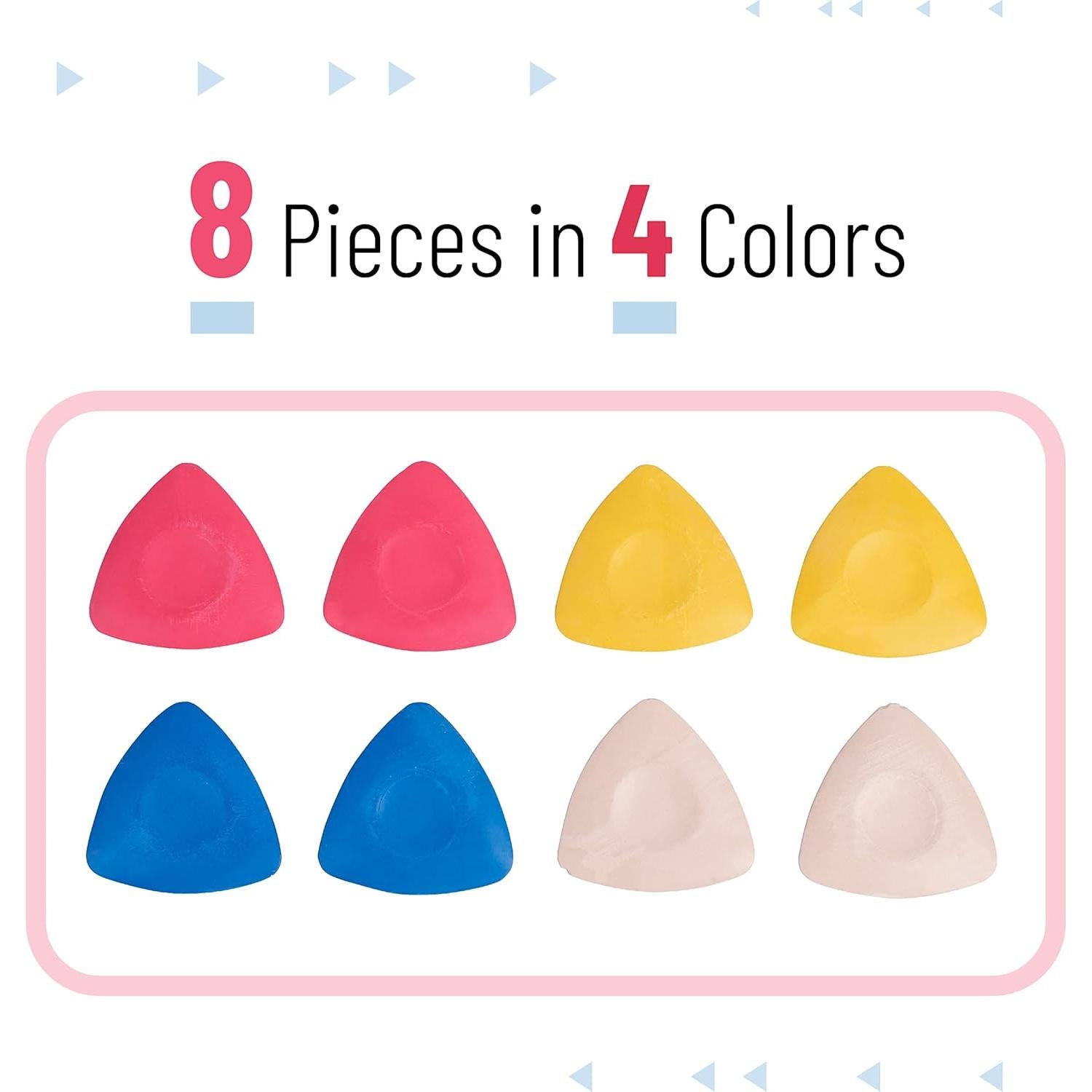 Tiza de Sastre Mr. Pen, Paquete de 8, Lavable, Triangular