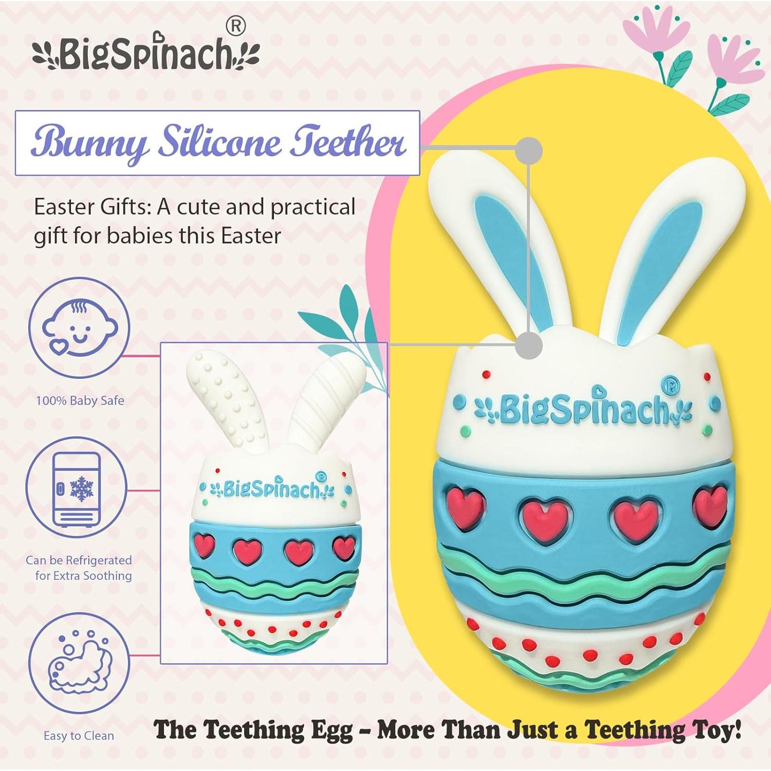 Chupete de Silicona Conejo Huevo de Pascua para Bebé 68g