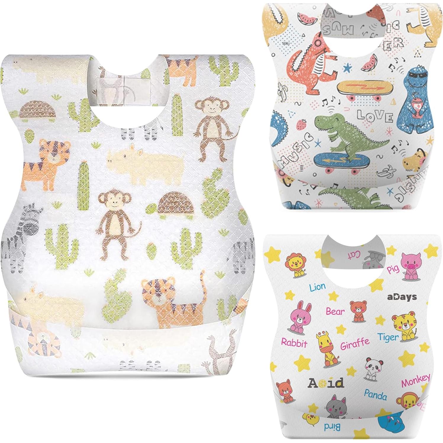 Baberos Desechables KIIS para Bebés - 60 Piezas Higiénicos