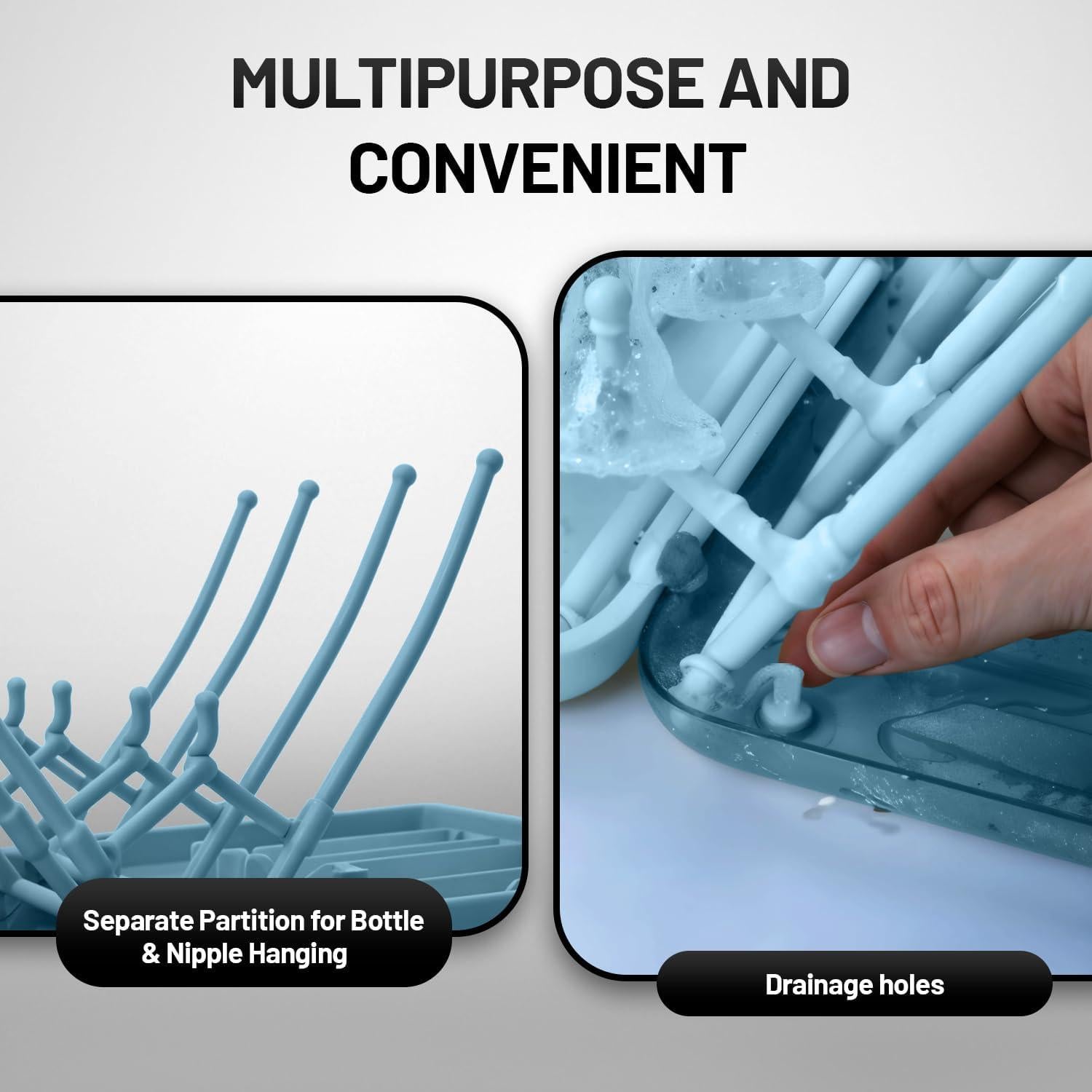 Kit de Limpieza de Botellas de Bebé Mombasics 6 en 1 Portátil