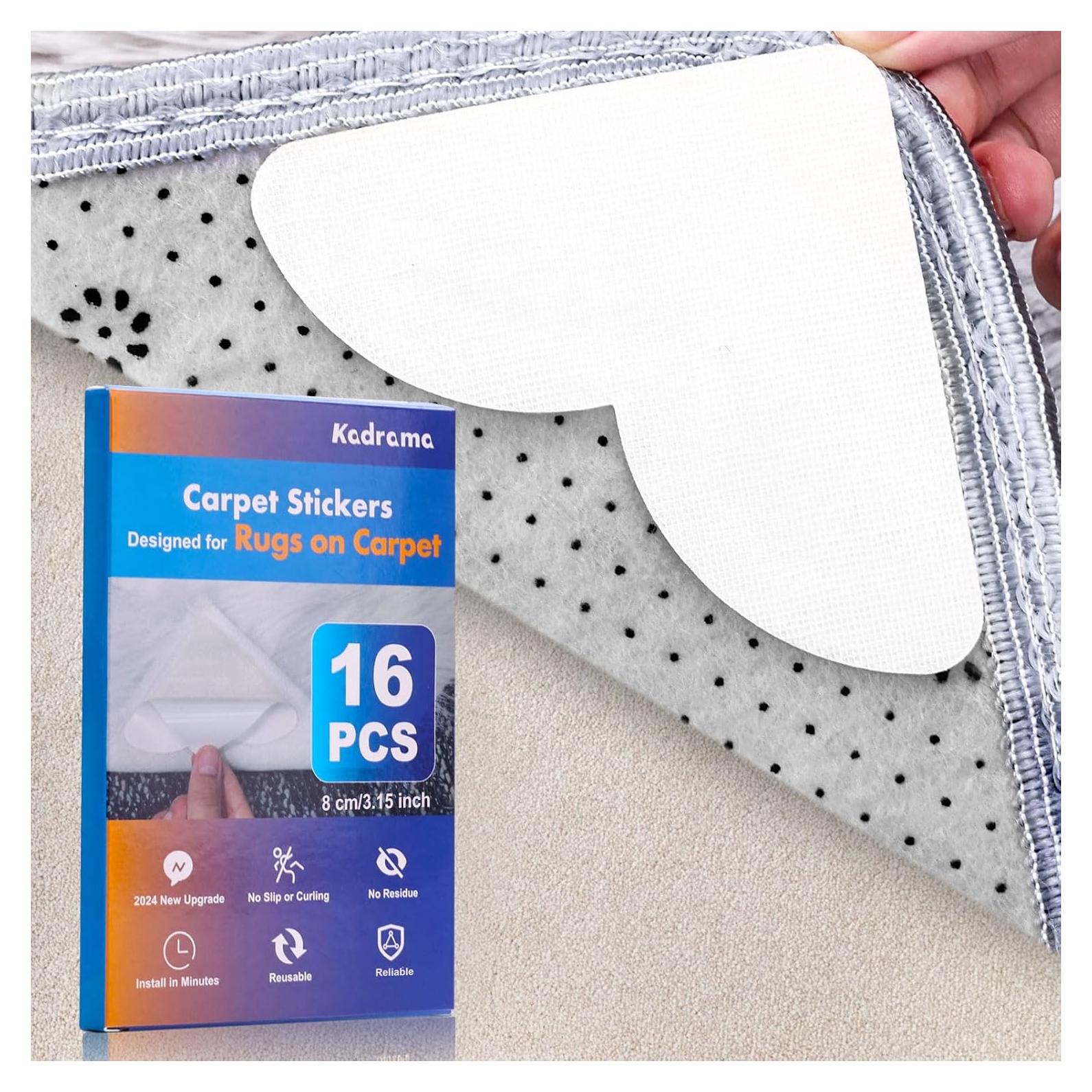 Cinta de Alfombra Kadrama 16 Piezas 8 cm Antideslizante