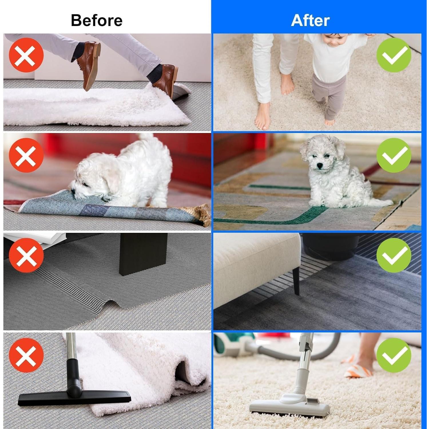 Cinta de Alfombra Kadrama 16 Piezas 8 cm Antideslizante