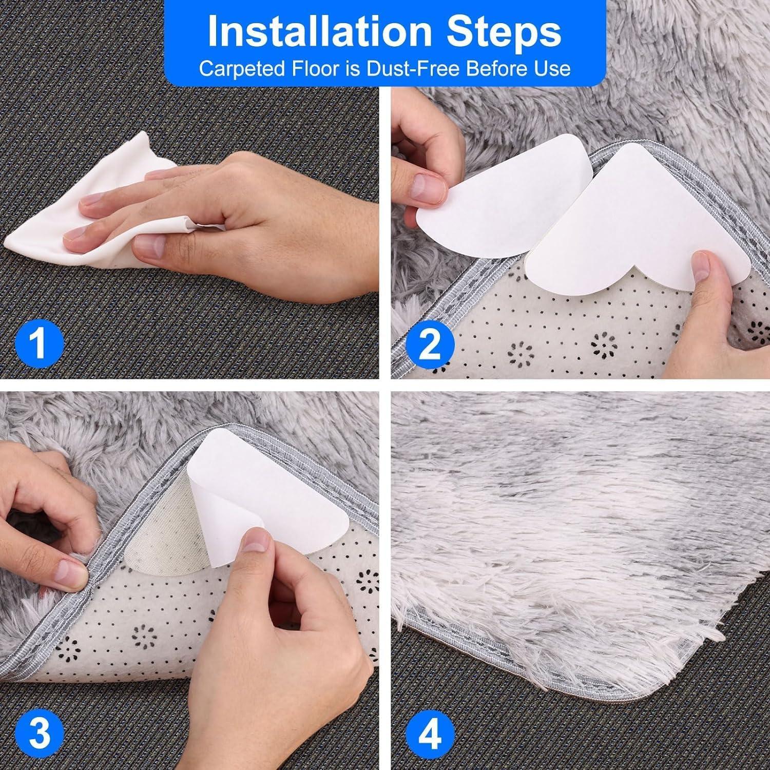 Cinta de Alfombra Kadrama 16 Piezas 8 cm Antideslizante