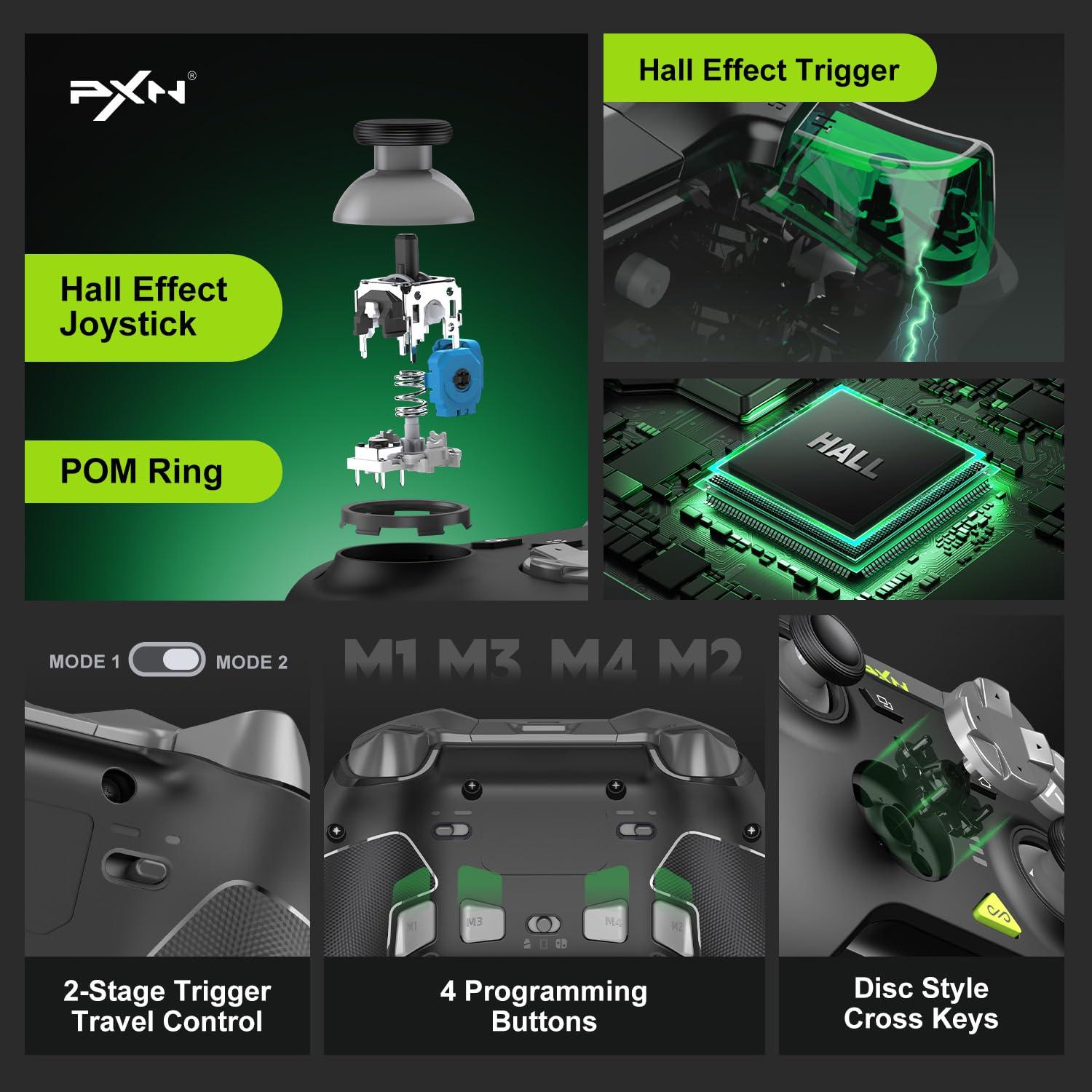 Controlador Inalámbrico PXN P5 para PC y Switch - Negro