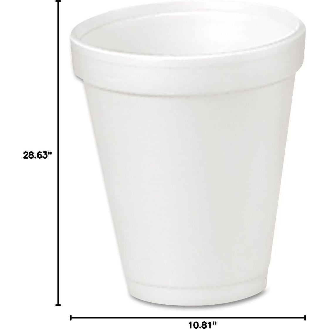 Tazas de Espuma Dart 4J4 4 oz Blancas - Caja de 1000 Unidades