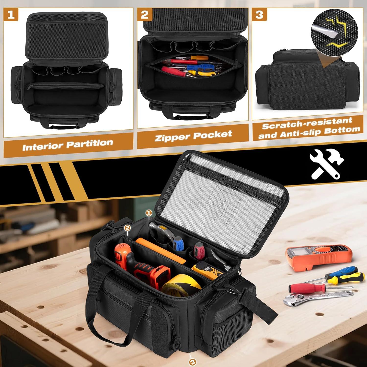 Bolsa de Herramientas Táctica Trahzia Negra 35.56x21.59x20.07 cm