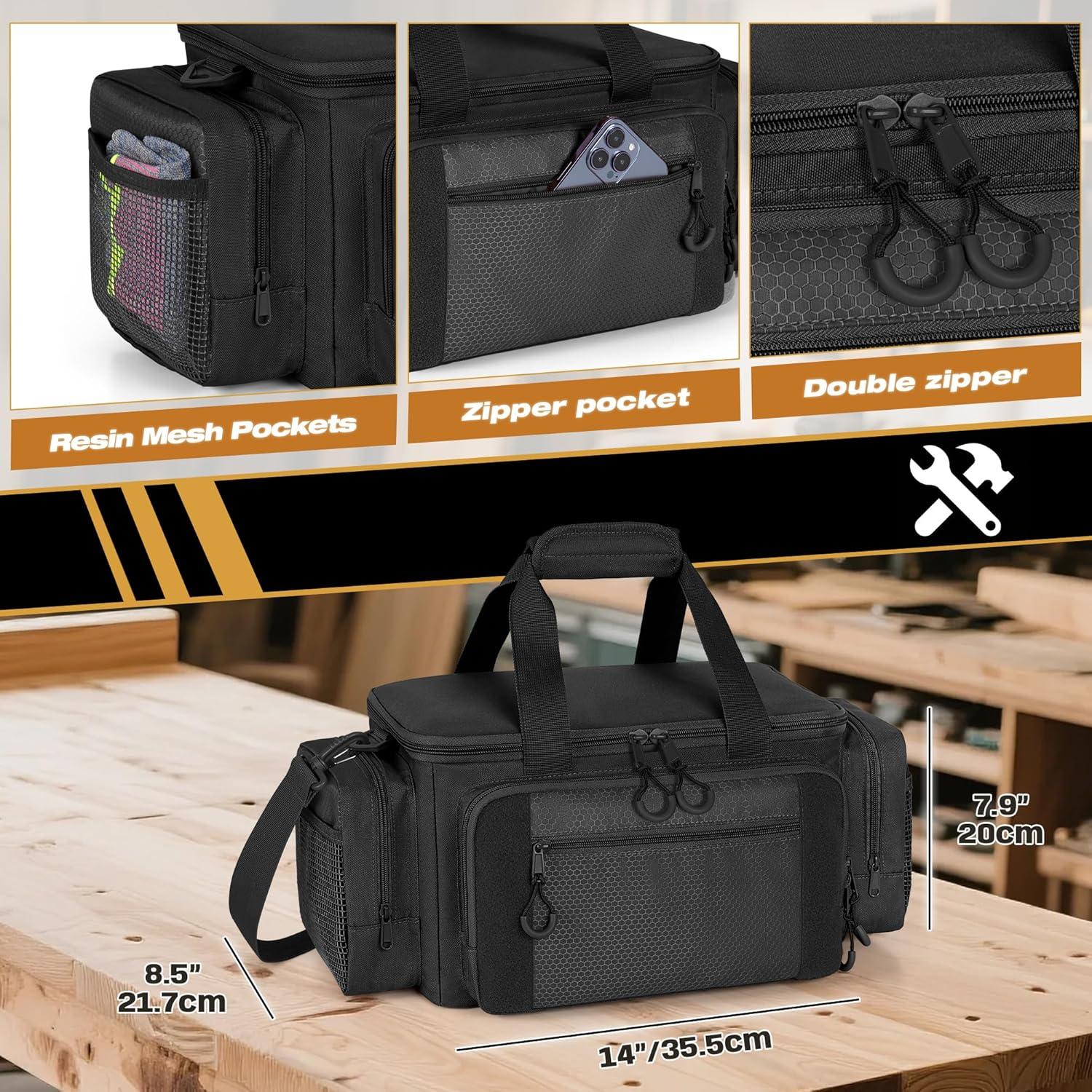 Bolsa de Herramientas Táctica Trahzia Negra 35.56x21.59x20.07 cm