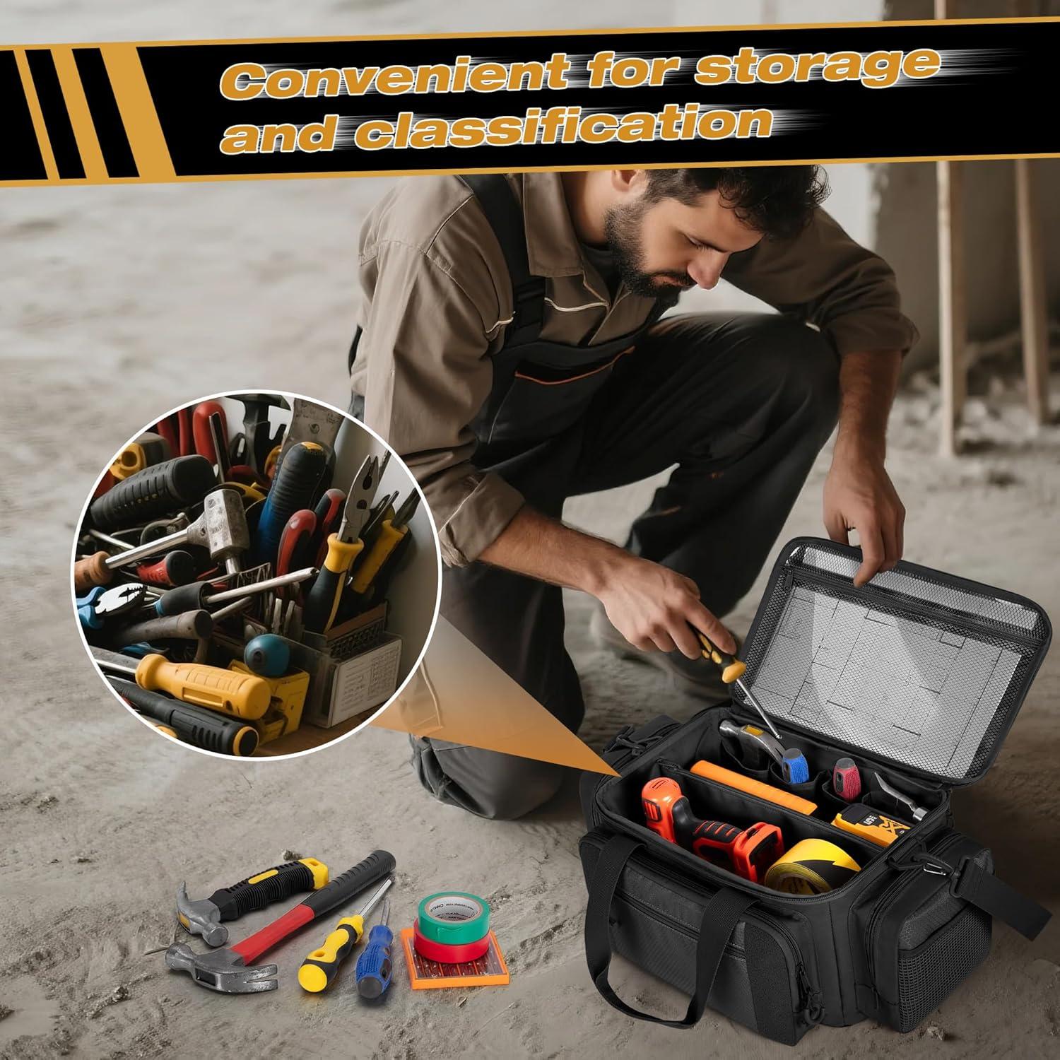 Bolsa de Herramientas Táctica Trahzia Negra 35.56x21.59x20.07 cm