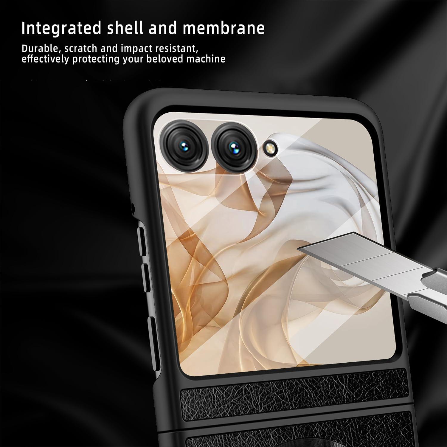 Funda Haeuorey para Motorola Razr 2024 con Soporte y Protector