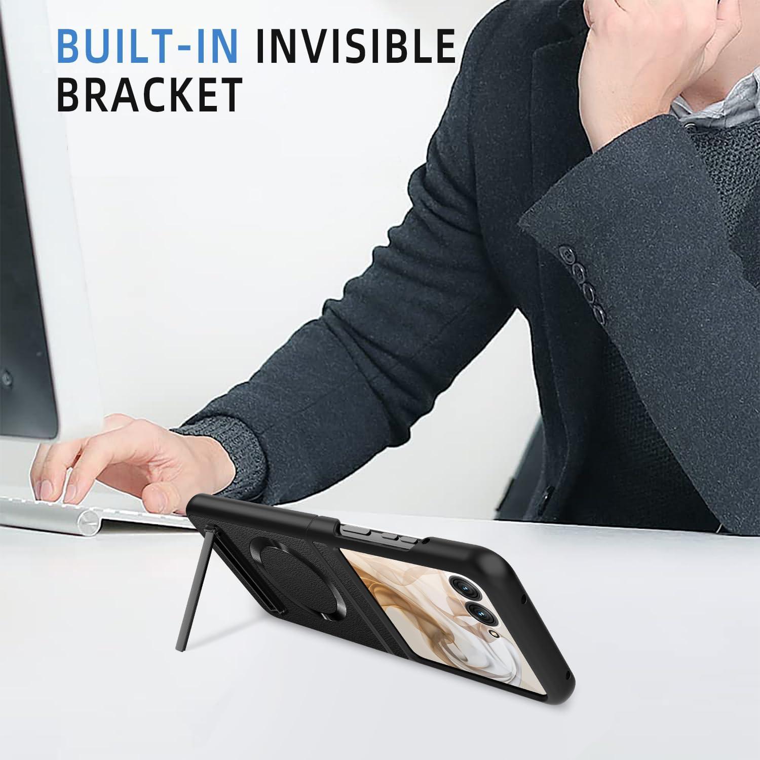 Funda Haeuorey para Motorola Razr 2024 con Soporte y Protector