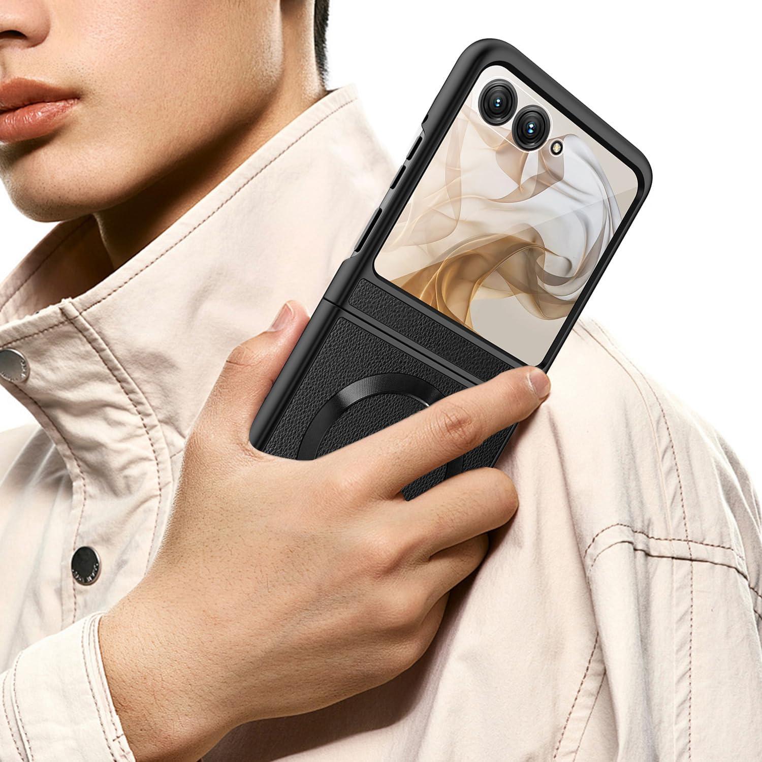 Funda Haeuorey para Motorola Razr 2024 con Soporte y Protector