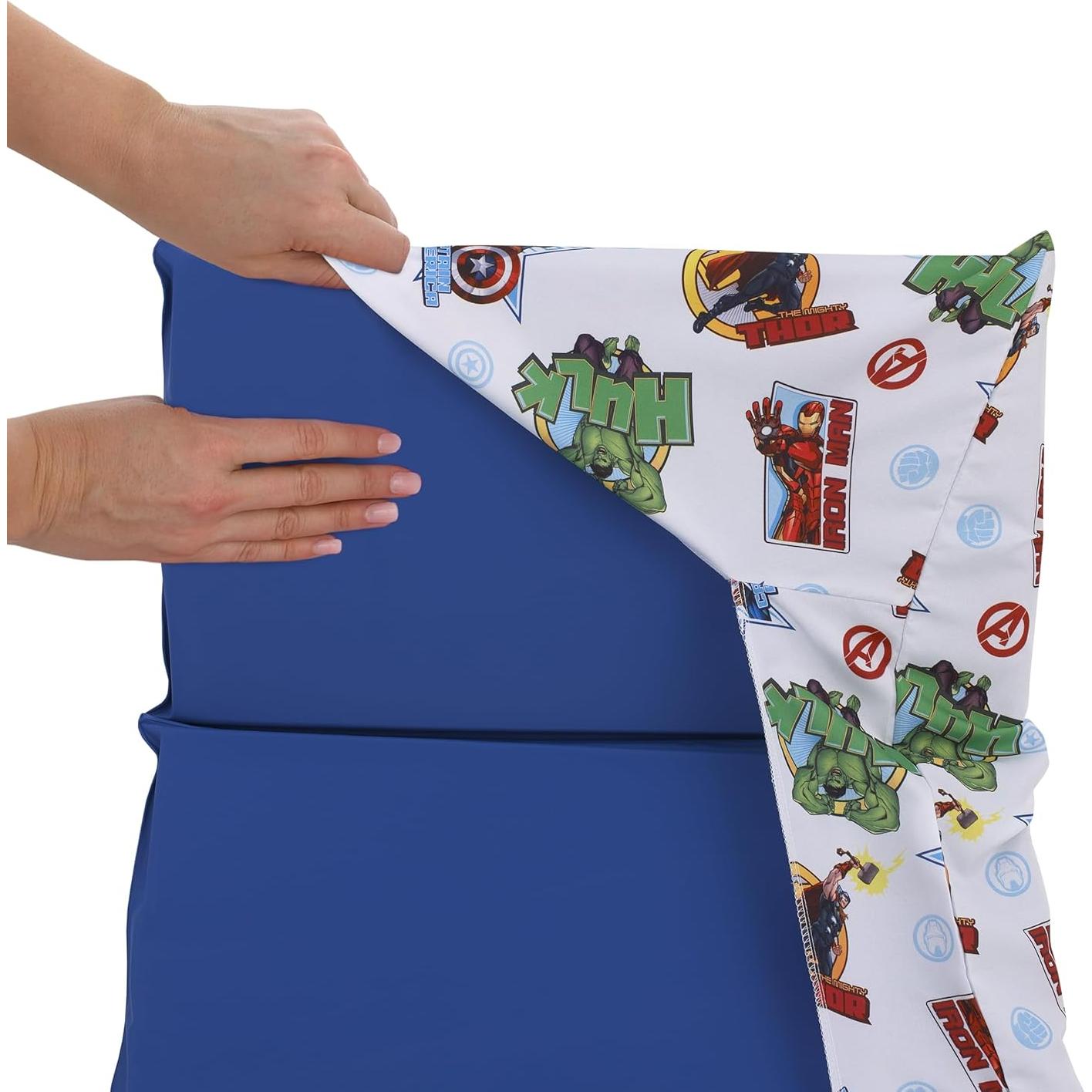 Sábana para Colchoneta de Siesta NoJo Vengadores 48x114 cm