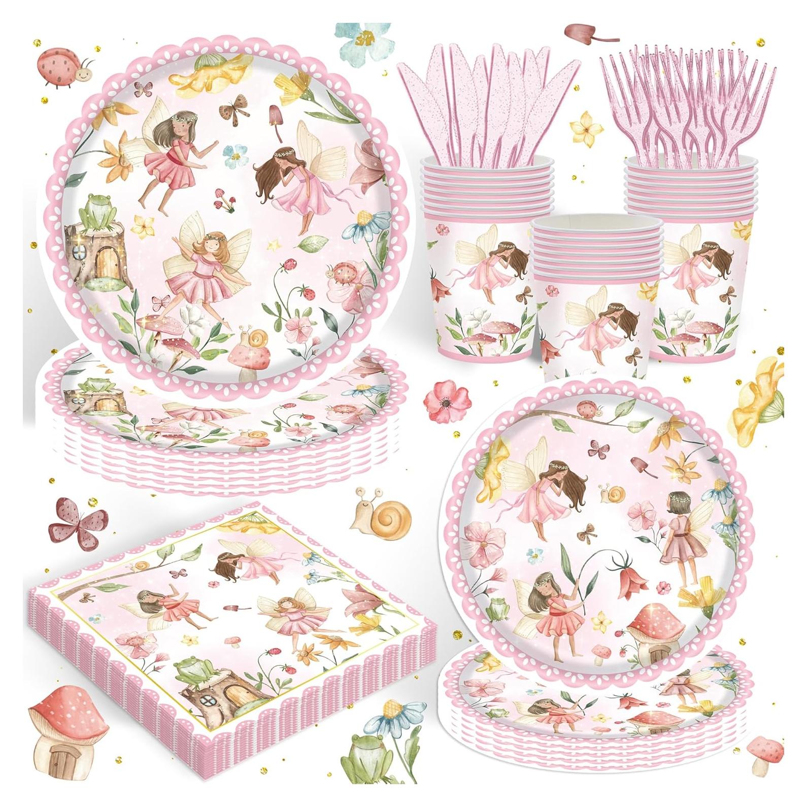 Kit de Fiesta de Hadas 120 Piezas para 20 Invitados