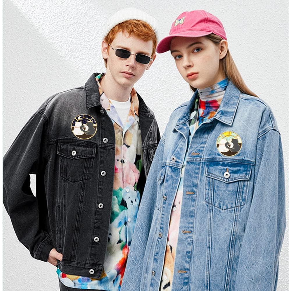 Pin de Esmalte Giratorio Gato Anime YURAOER - 4.7 cm