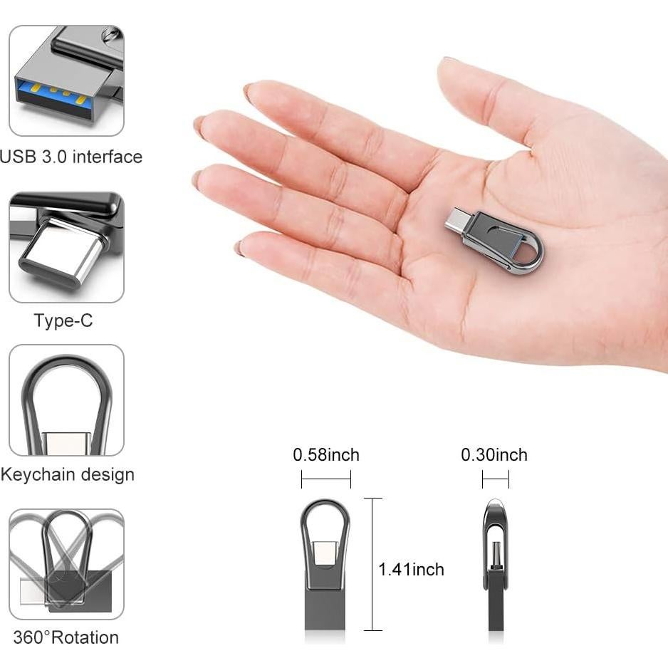 Unidad Flash USB C 32GB Sanfeya Doble USB 3.0 OTG