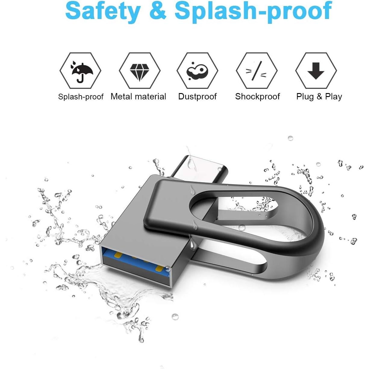 Unidad Flash USB C 32GB Sanfeya Doble USB 3.0 OTG