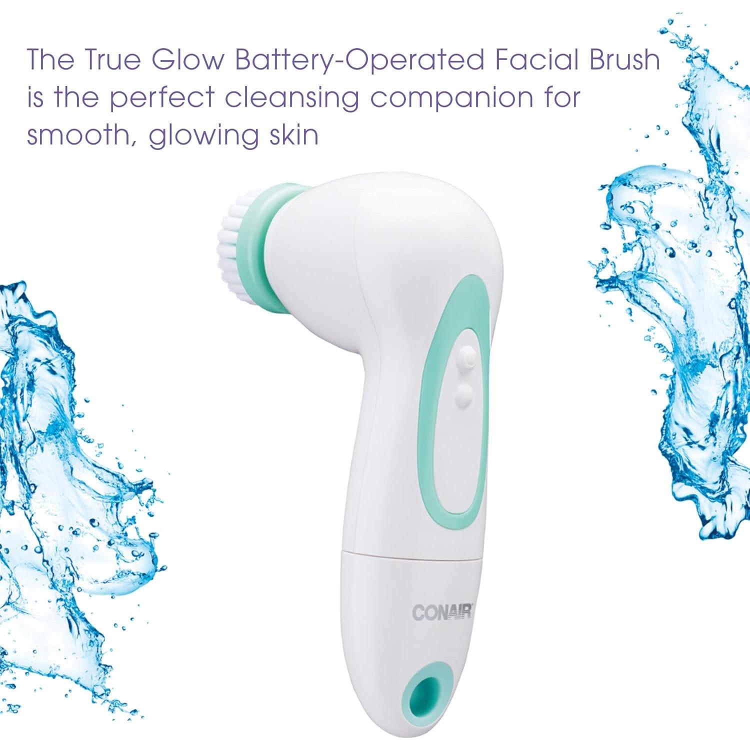 Cepillo Facial de Limpieza a Batería Conair True Glow 4 Piezas