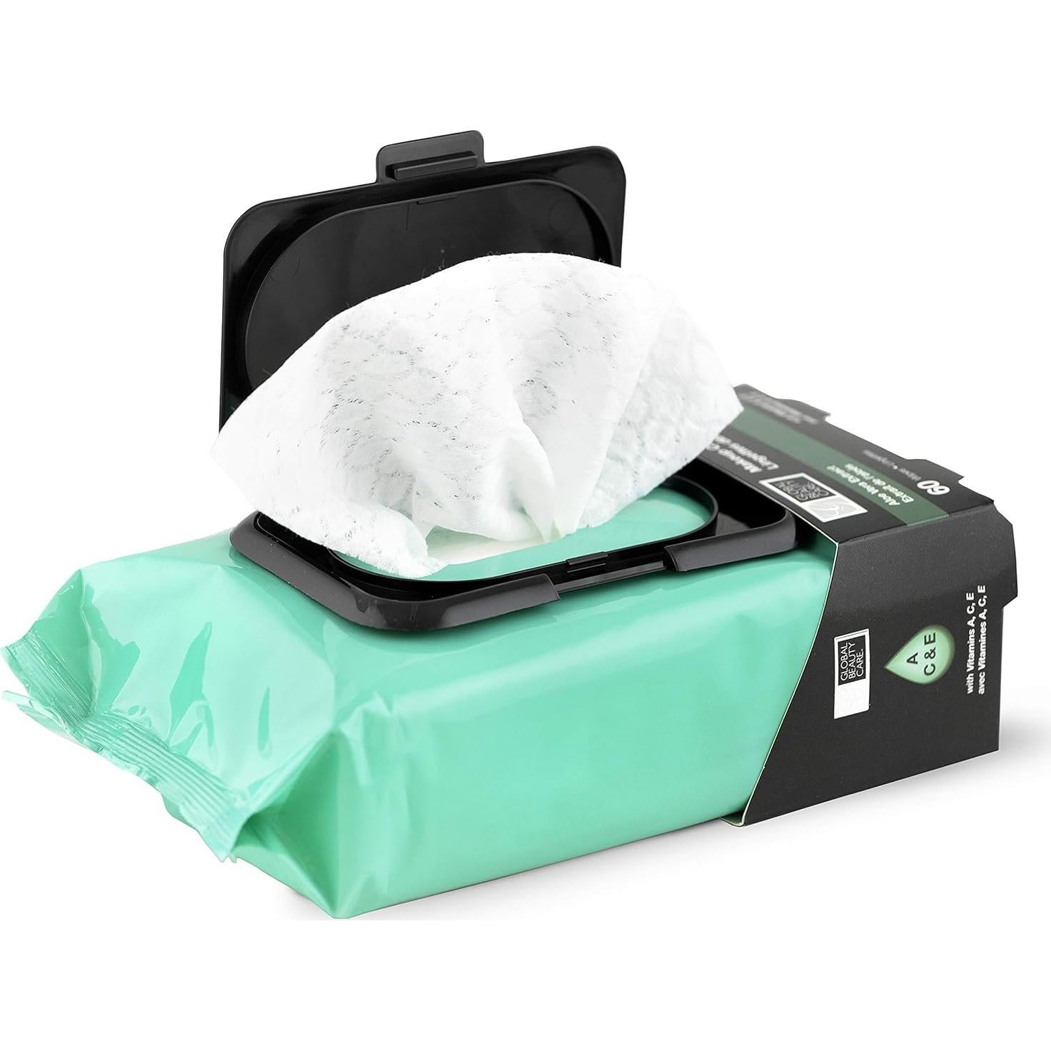 Toallitas Desmaquillantes Aloe Vera Global Beauty Care 60 Unidades