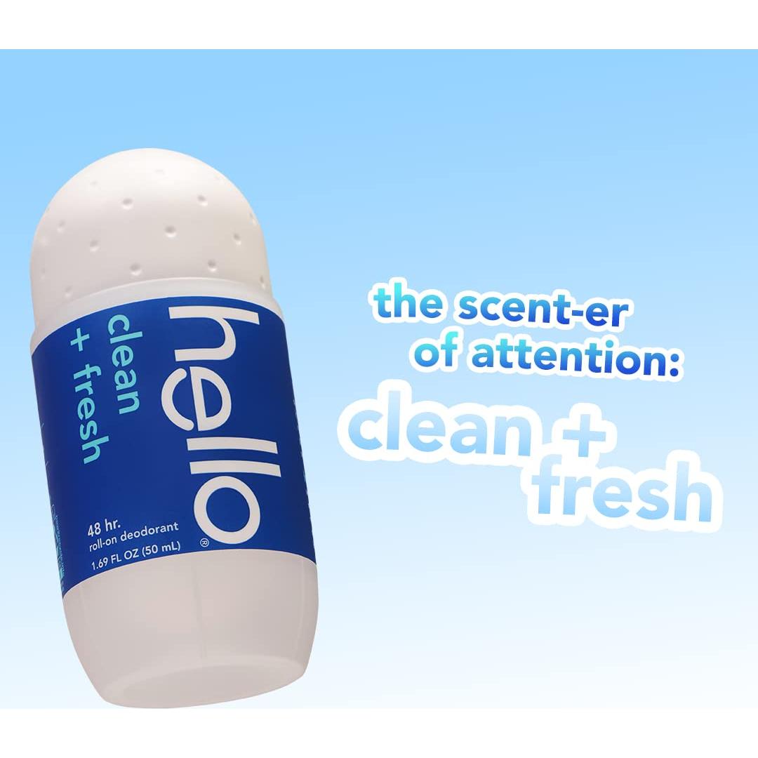 Desodorante Roll On Hola Limpio & Fresco Sin Aluminio 48g x2
