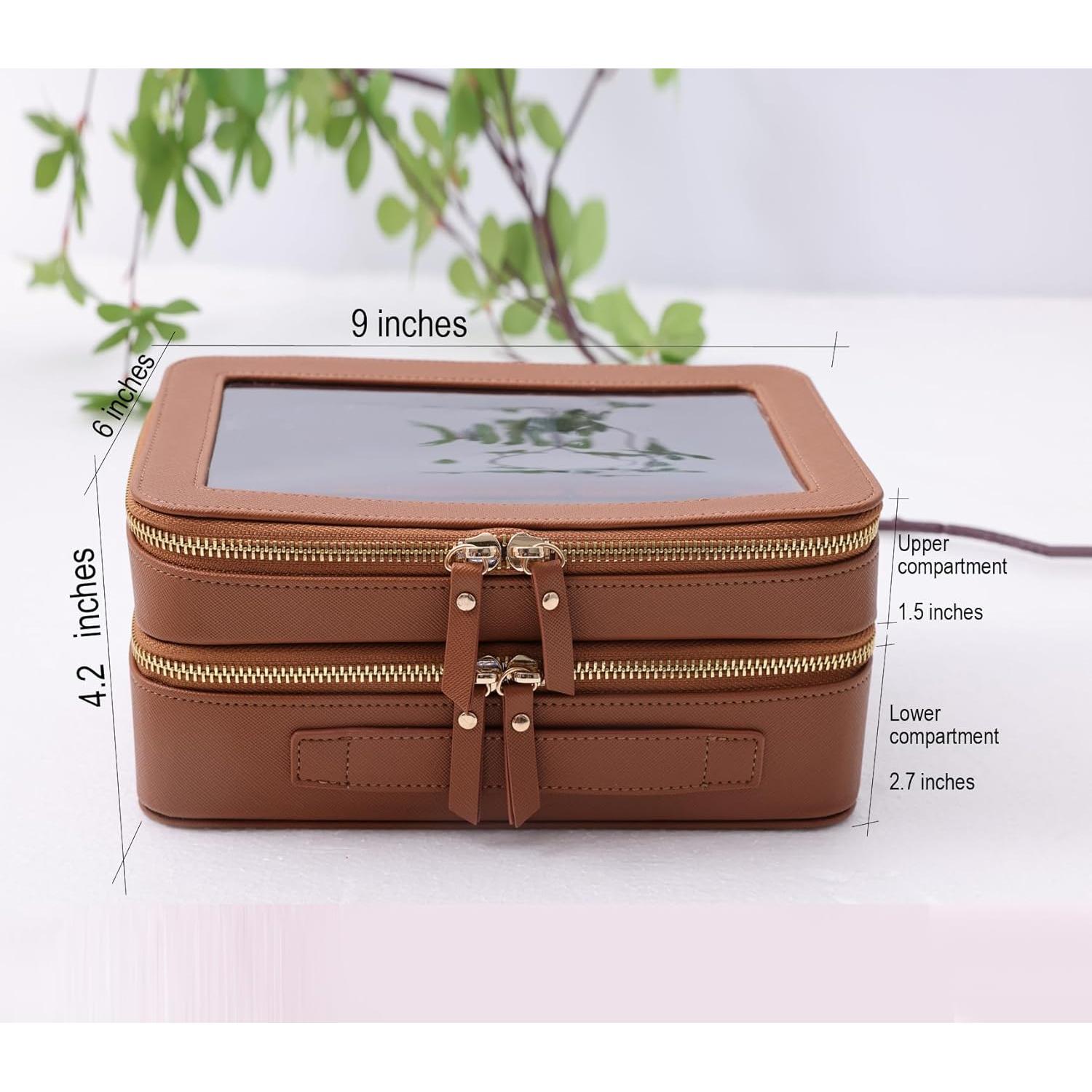Bolsa de Aseo de Viaje Transparente SANHECUN SHC-TL-2 Marrón