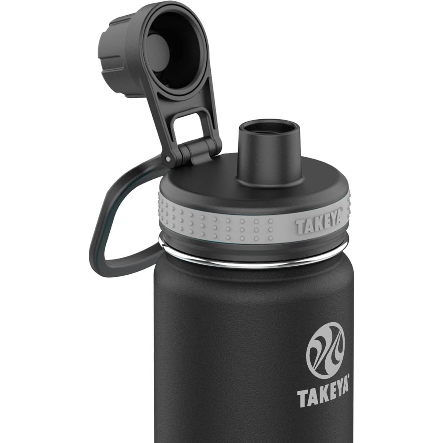 Botella de Agua Aislada Takeya Originals 18 oz Acero Inoxidable Negro