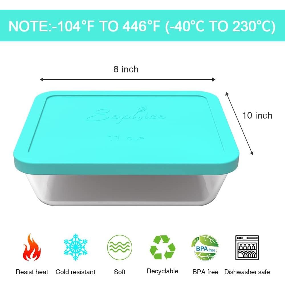 Cubiertas de Silicona Rectangulares 11 Tazas SOPHICO 2PACK