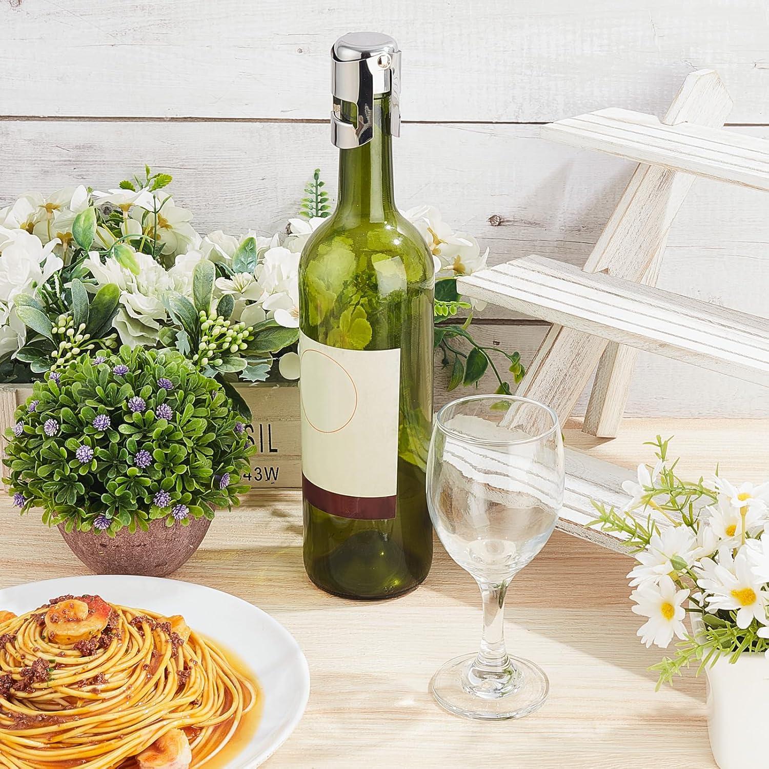 Tapones de Champagne Reutilizables Tessco - 12 Pcs Acero Inoxidable