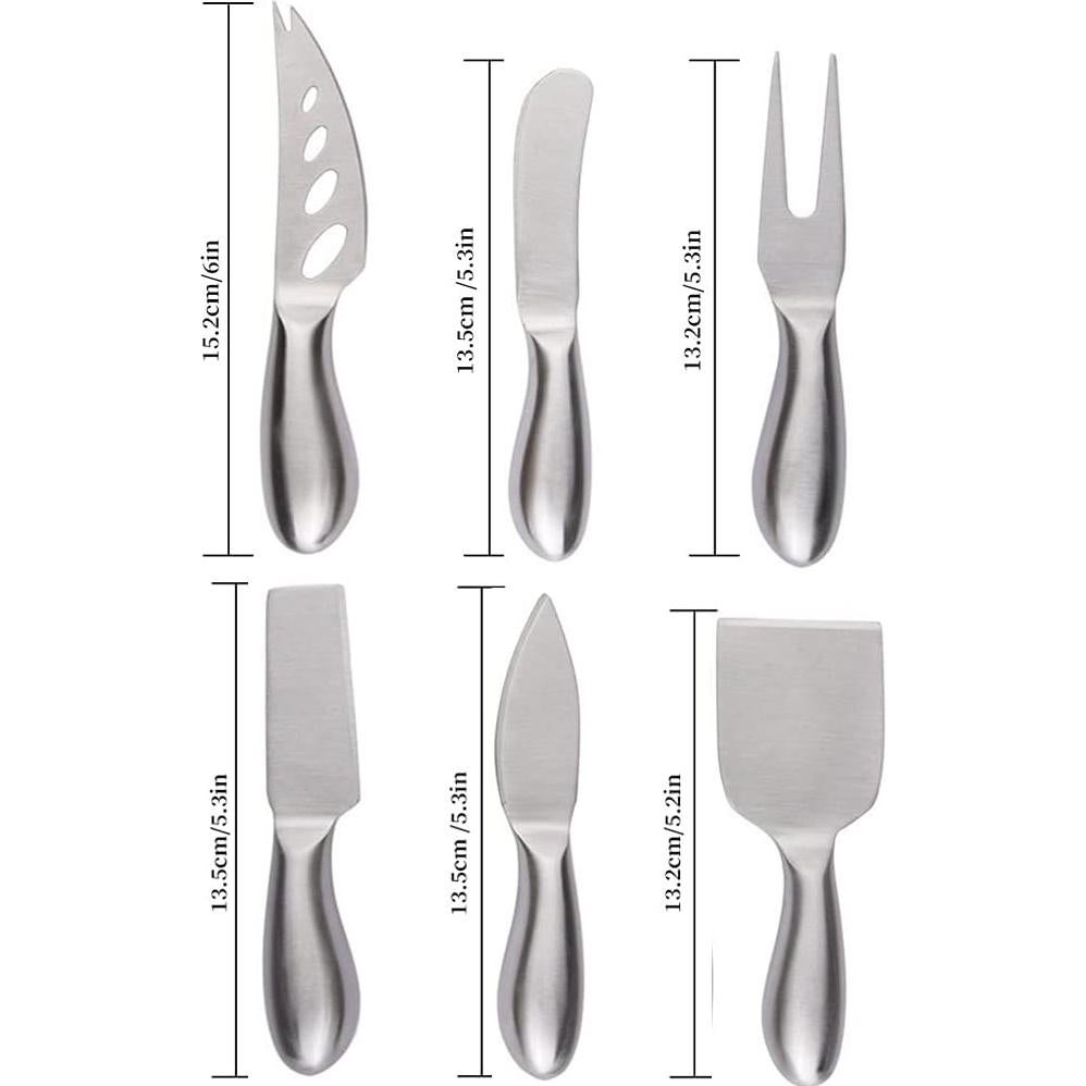 Juego de Cuchillos de Queso MBBITL 6 Piezas Acero Inoxidable
