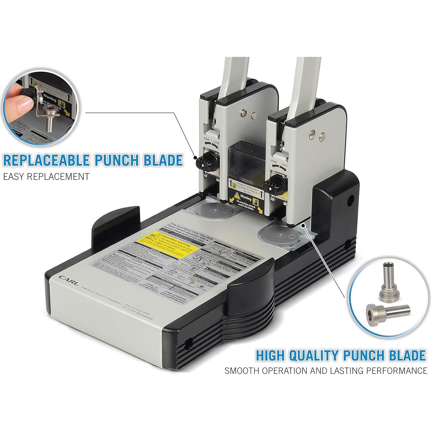 Perforadora Carl XHC-2100N de 2 Agujeros para 100 Hojas