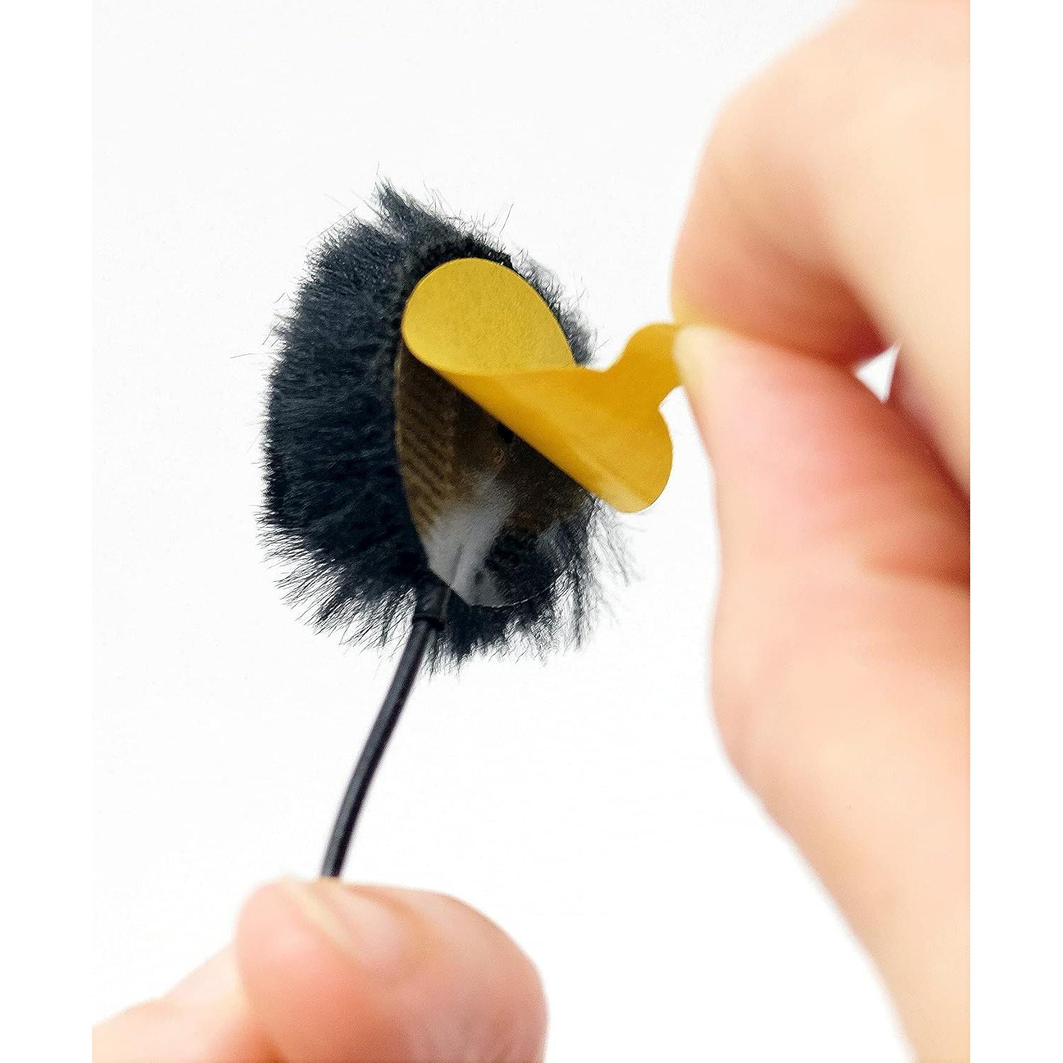 Paravientos Mini URSA de Piel para Micrófonos Lavalier - 9 Círculos Negros